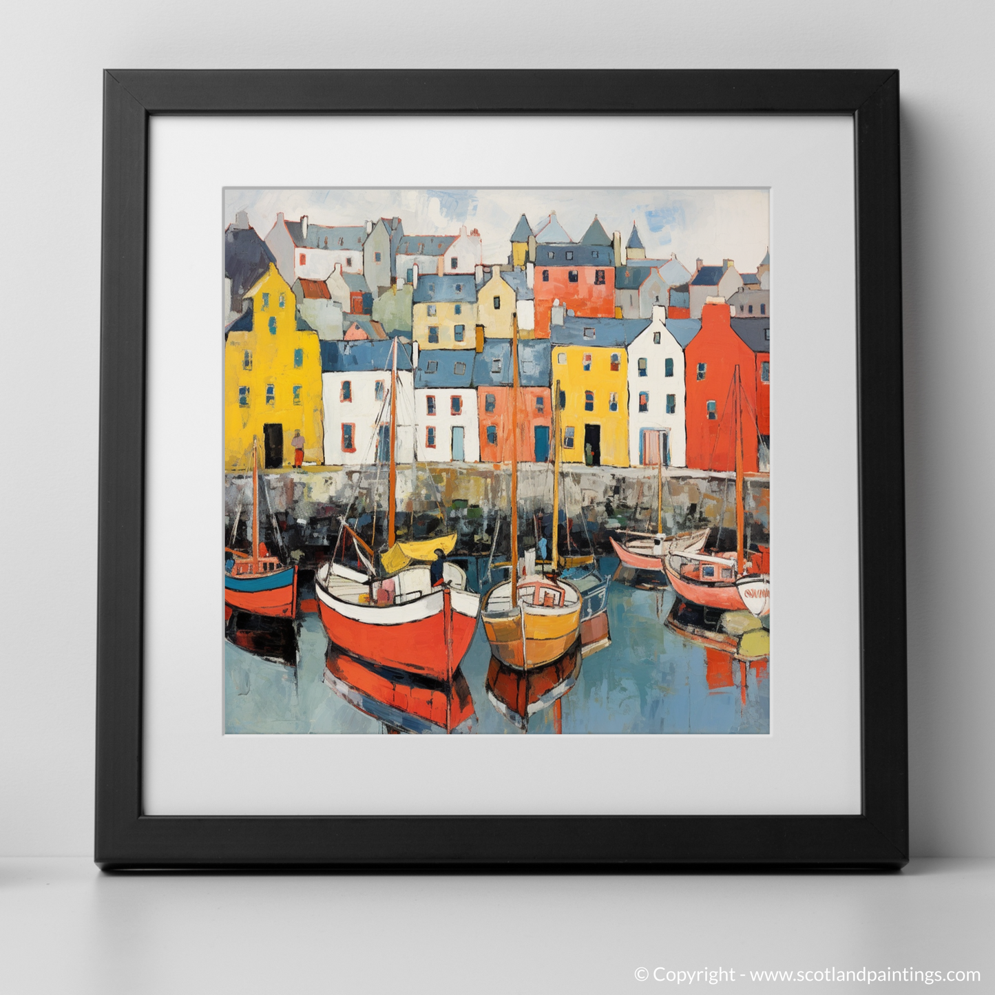 Portree Harbour Whirl: A Scottish Maritime Abstract