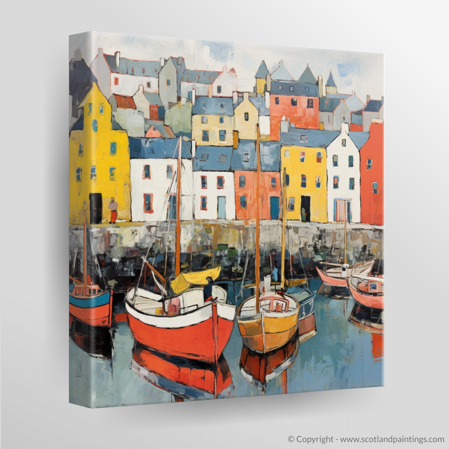 Portree Harbour Whirl: A Scottish Maritime Abstract