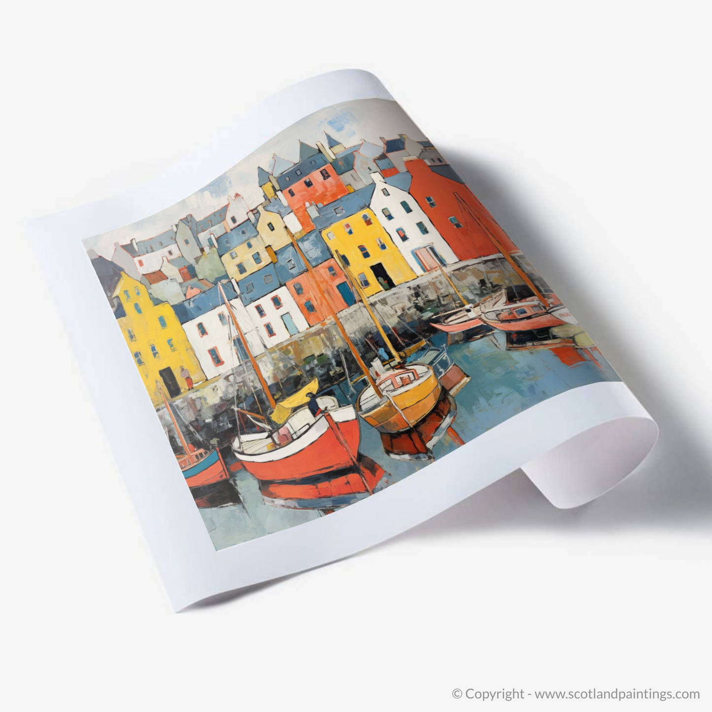 Portree Harbour Whirl: A Scottish Maritime Abstract
