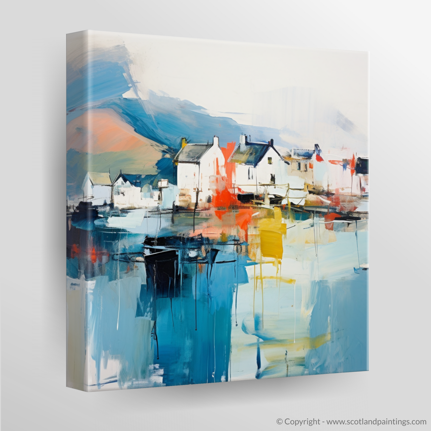 Portree Harbour Dreamscape: An Abstract Ode to Scottish Shores