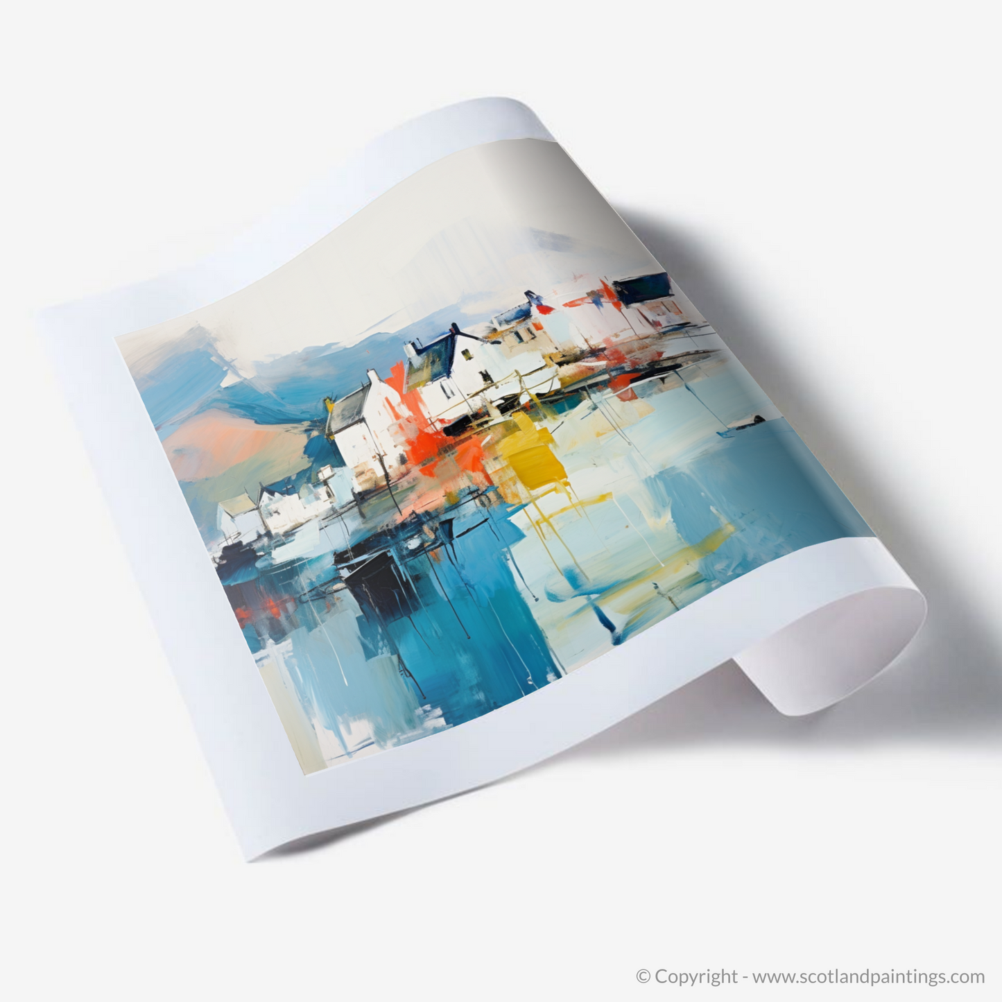 Portree Harbour Dreamscape: An Abstract Ode to Scottish Shores