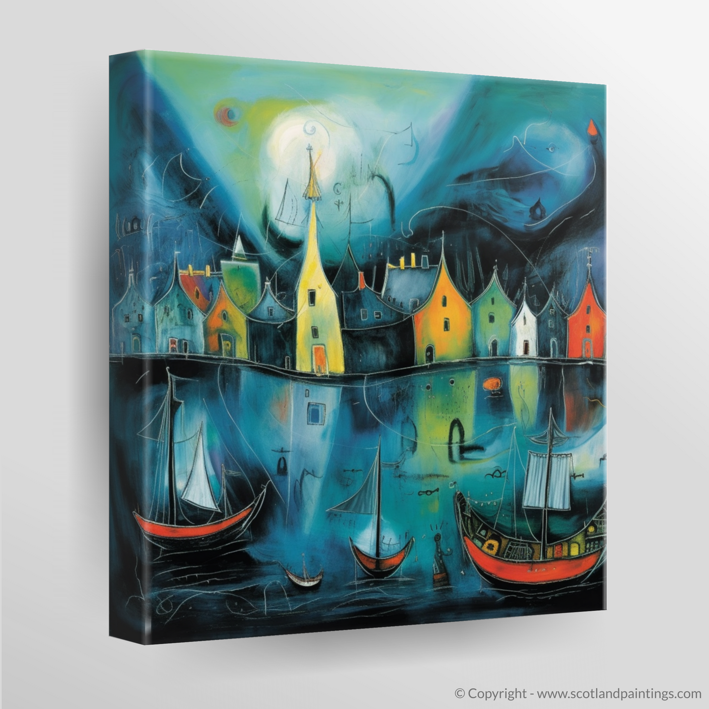 Portree Harbour Dreamscape: A Surreal Scottish Reverie