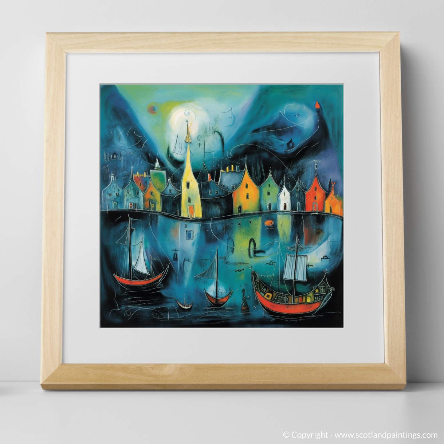 Portree Harbour Dreamscape: A Surreal Scottish Reverie