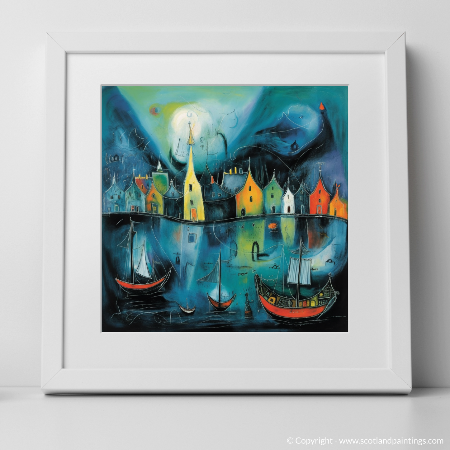 Portree Harbour Dreamscape: A Surreal Scottish Reverie