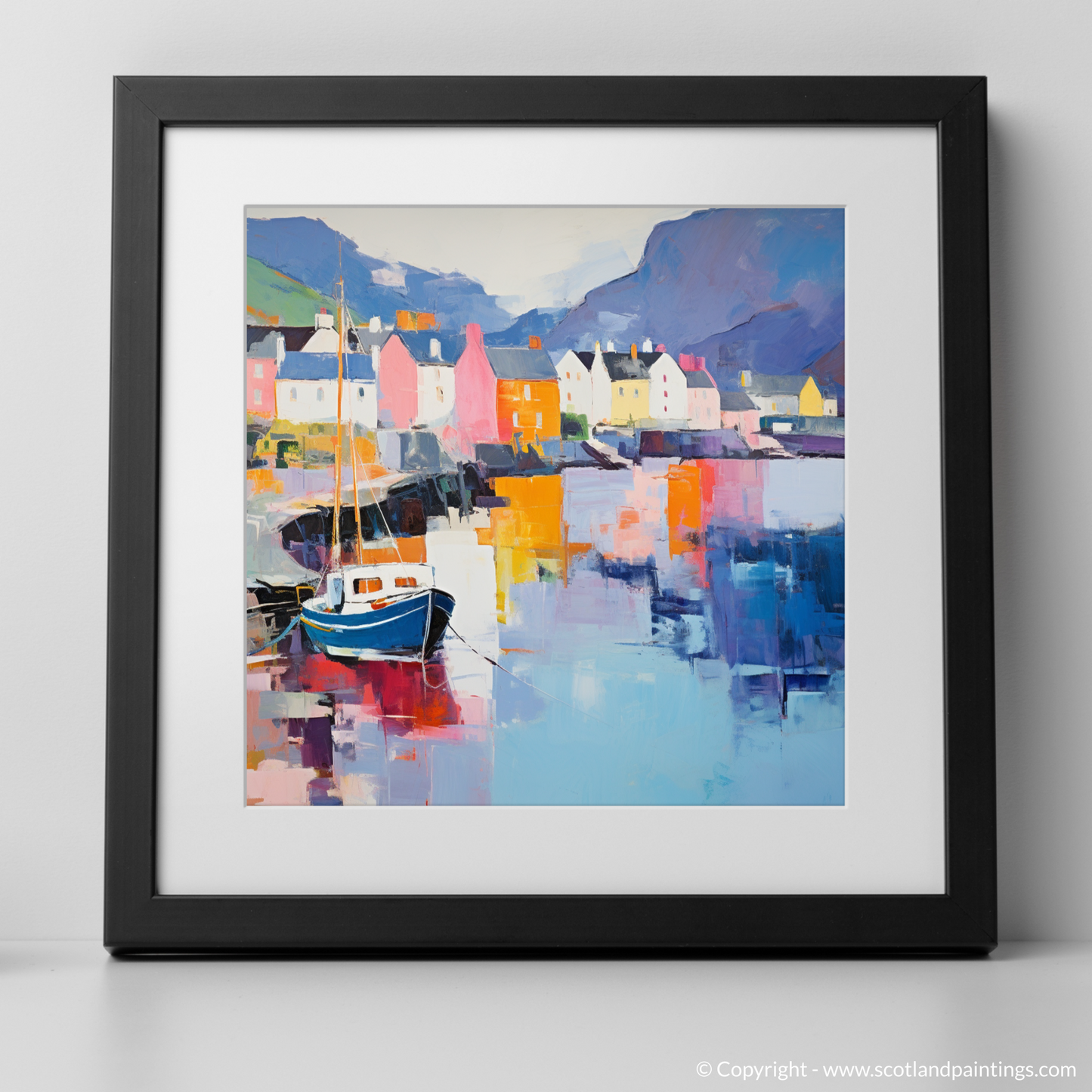 Portree Harbour Serenity: A Colour Field Tribute