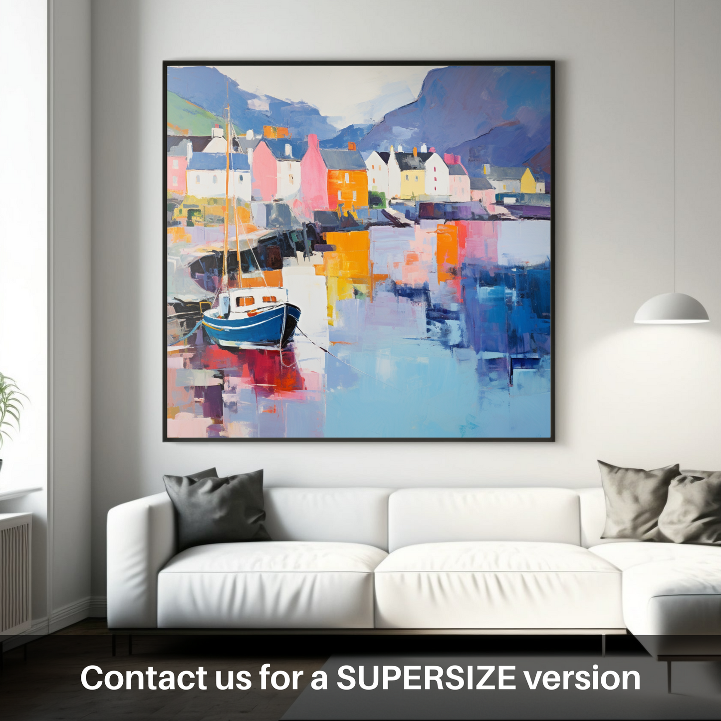 Portree Harbour Serenity: A Colour Field Tribute