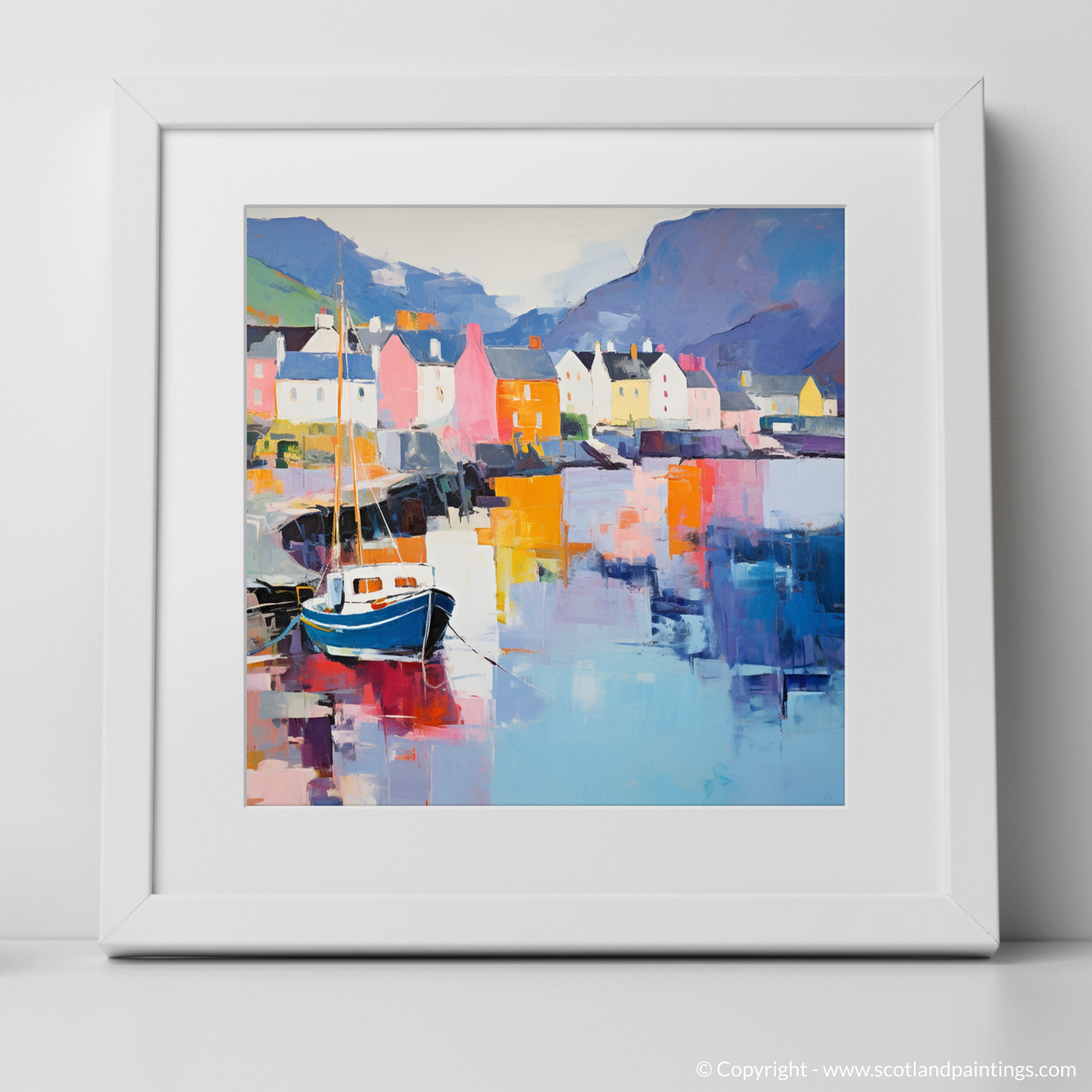 Portree Harbour Serenity: A Colour Field Tribute