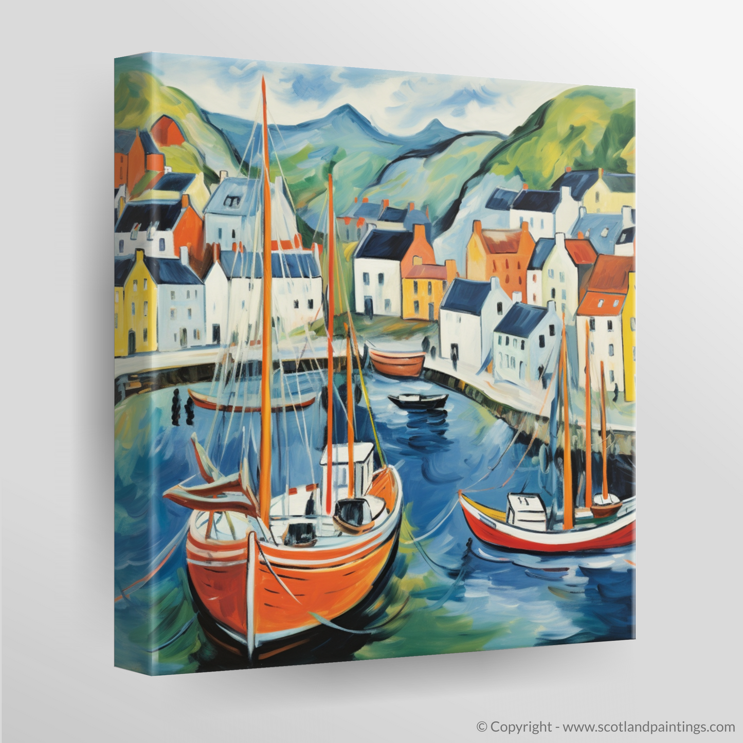 Vibrant Essence of Portree Harbour