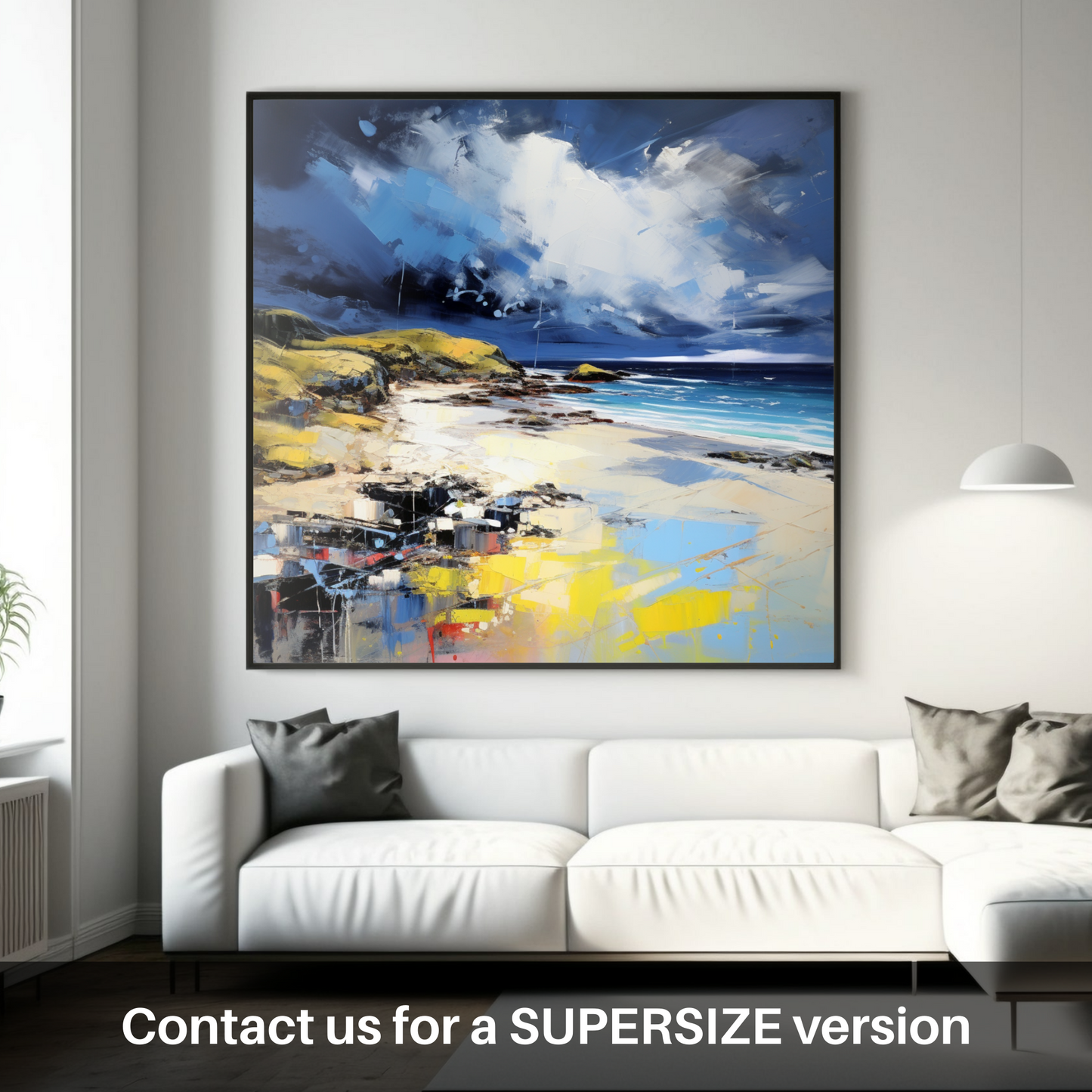 Storm's Embrace at Camusdarach Beach: An Abstract Impressionist Journey