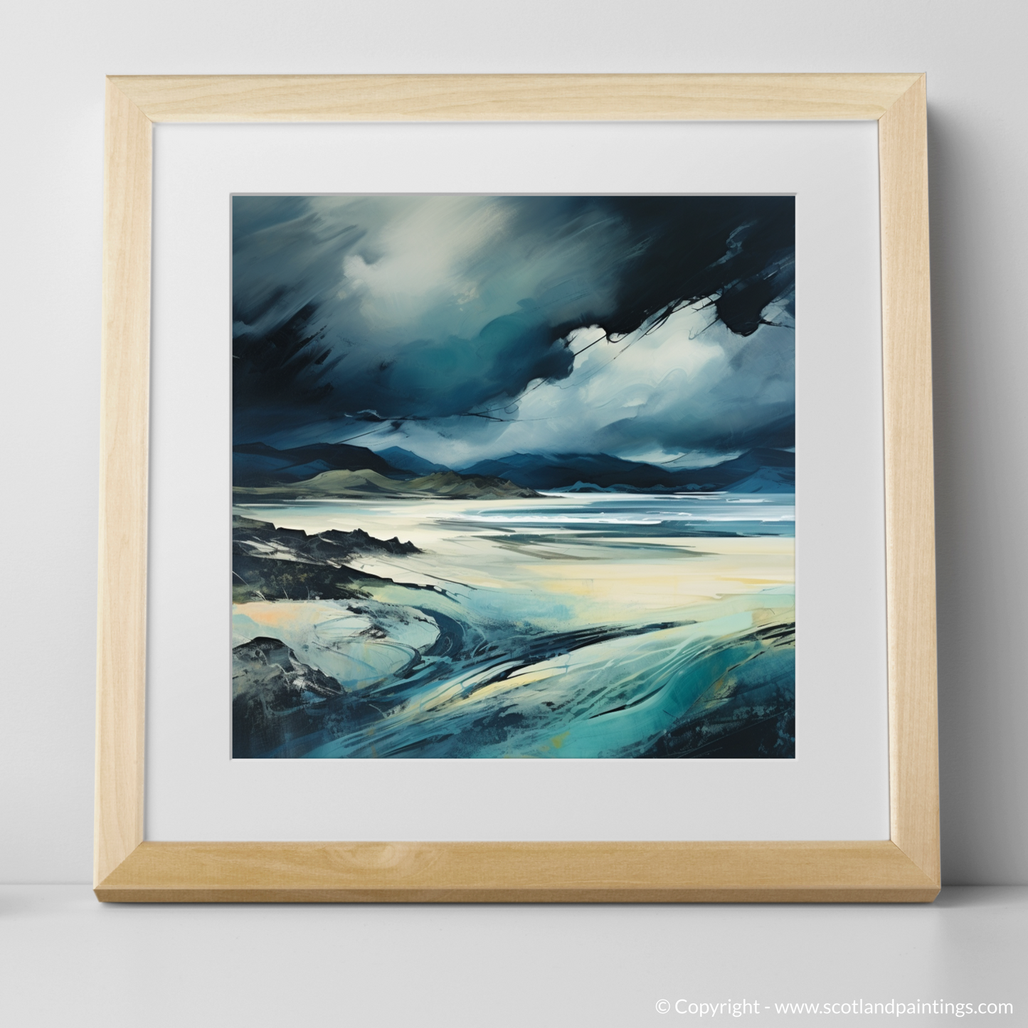 Storm's Embrace: Abstract Ode to Camusdarach Beach