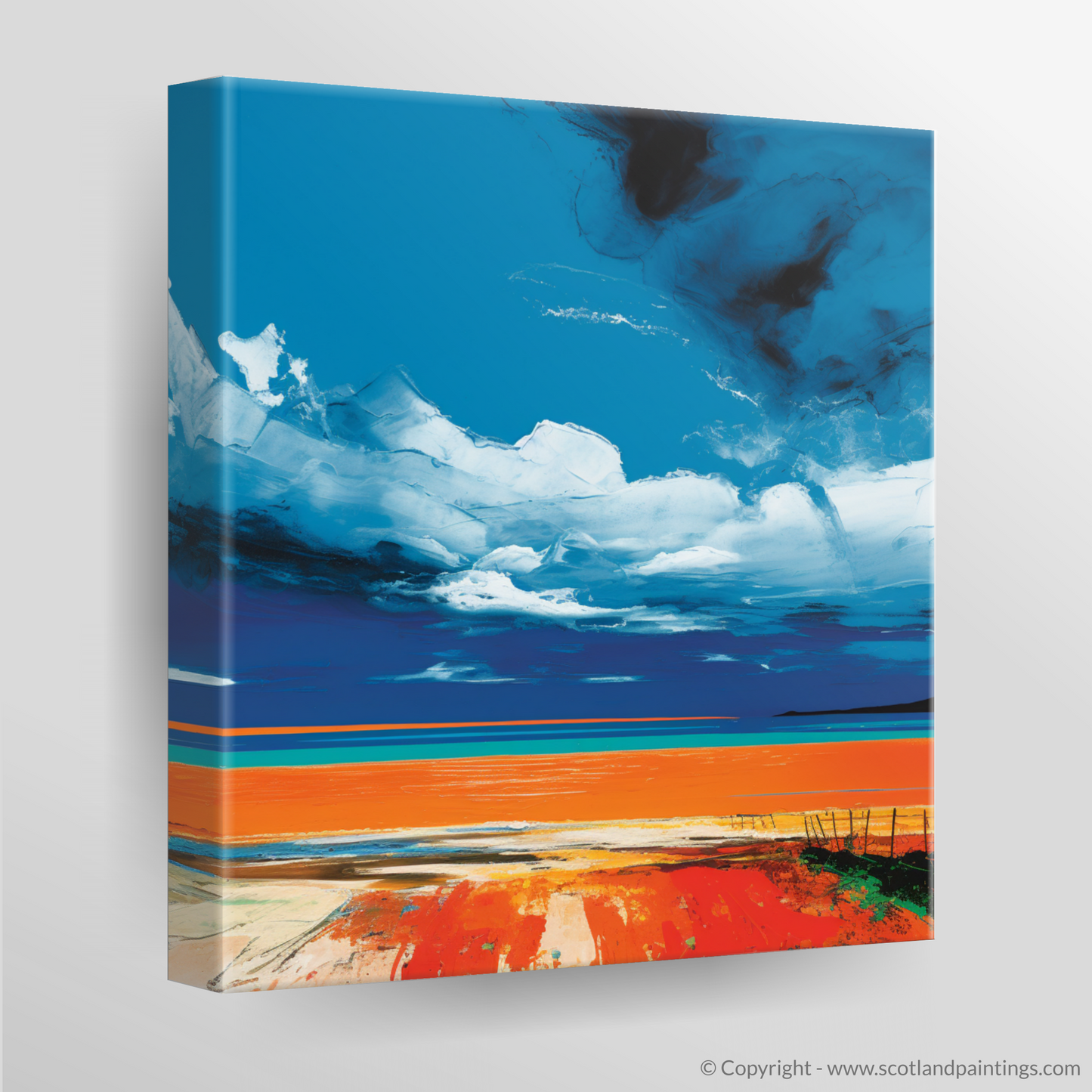 Stormy Serenade: Pop Art Ode to Nairn Beach