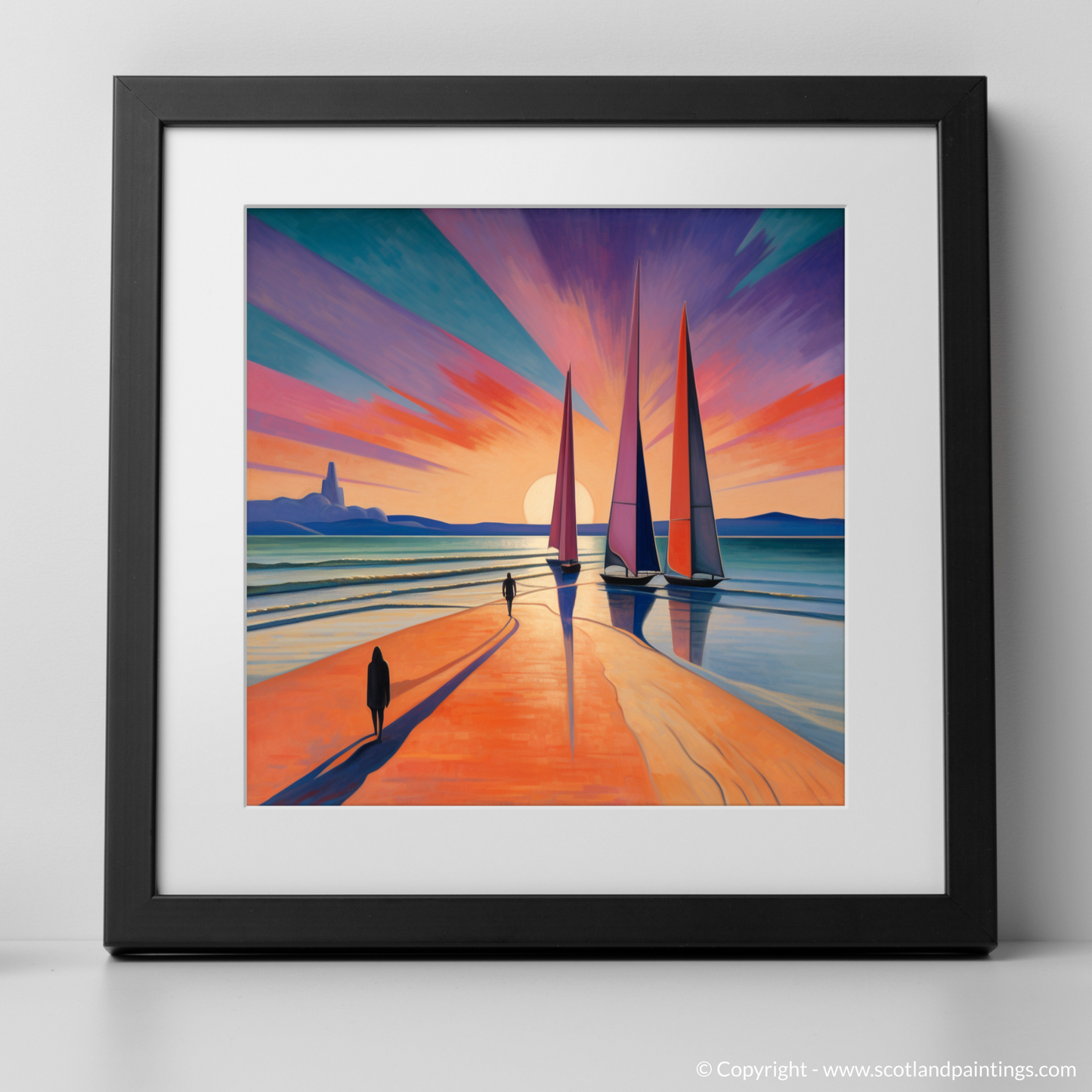 Ethereal Sunset at Nairn Beach: A Surrealist Dream