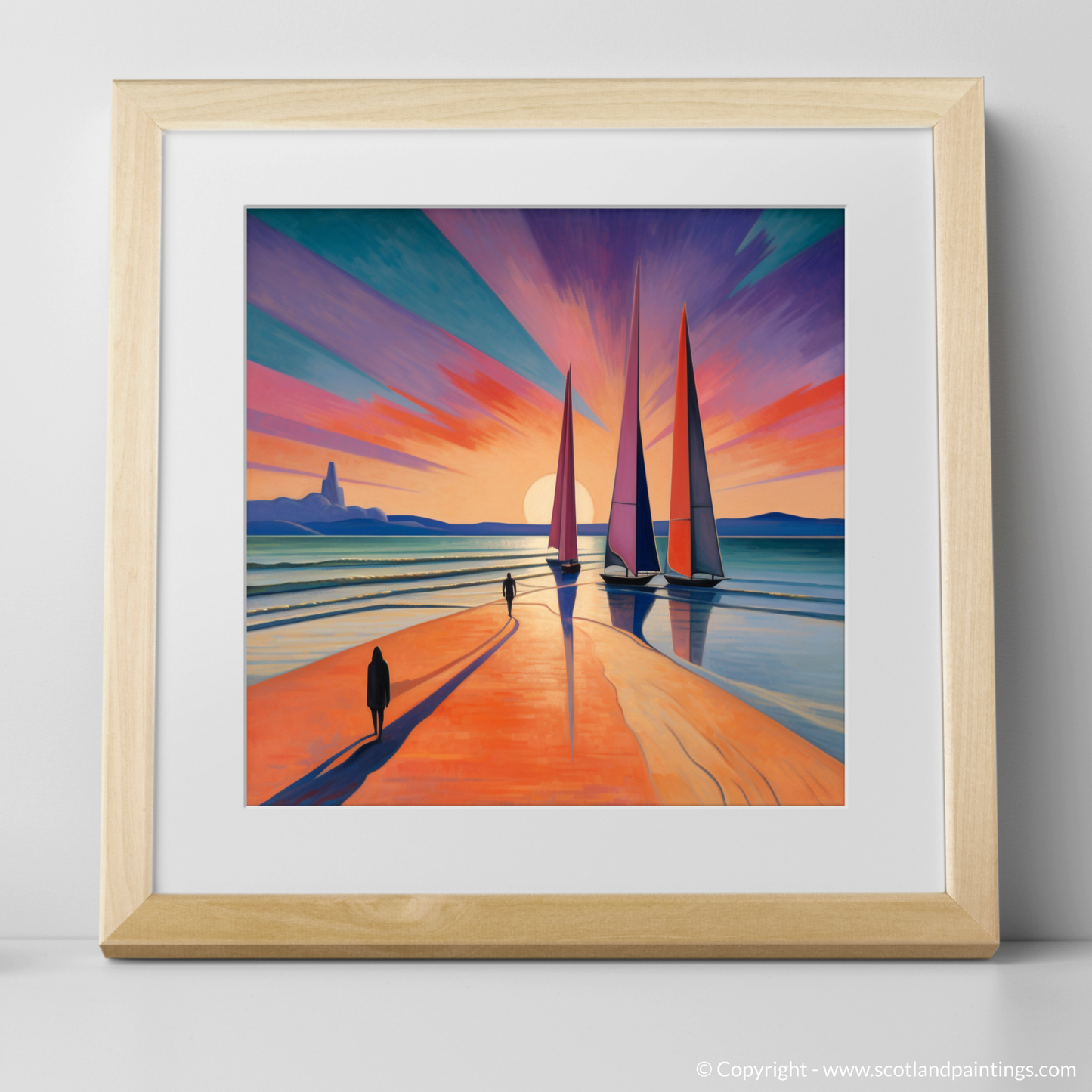 Ethereal Sunset at Nairn Beach: A Surrealist Dream