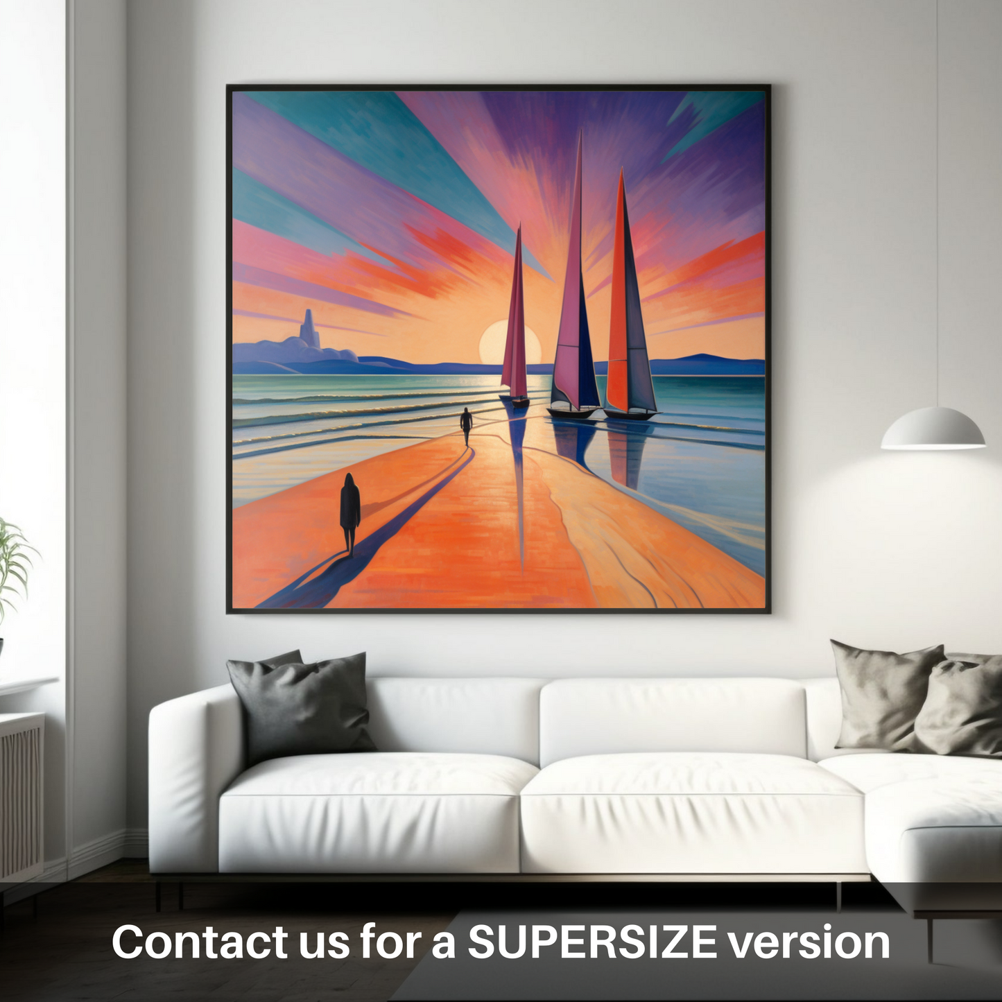 Ethereal Sunset at Nairn Beach: A Surrealist Dream