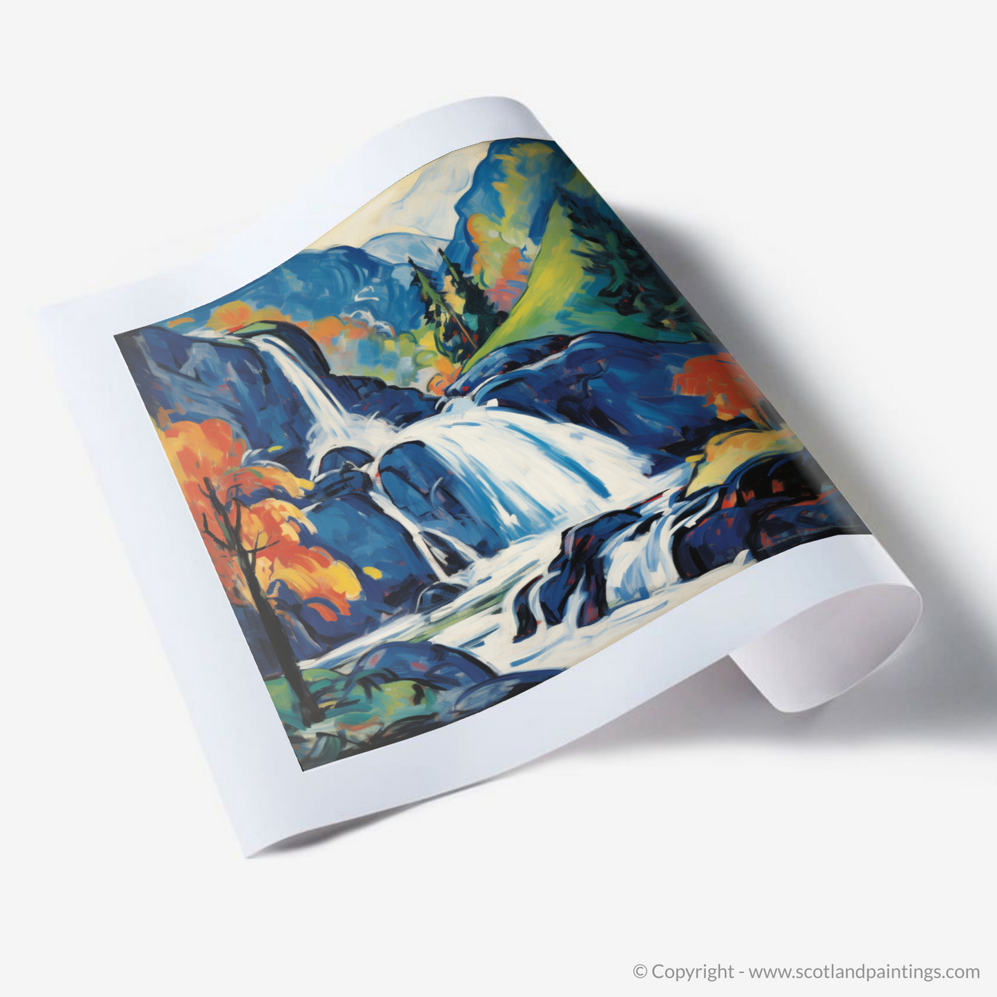 Fauvist Fervour: Steall Falls Unleashed