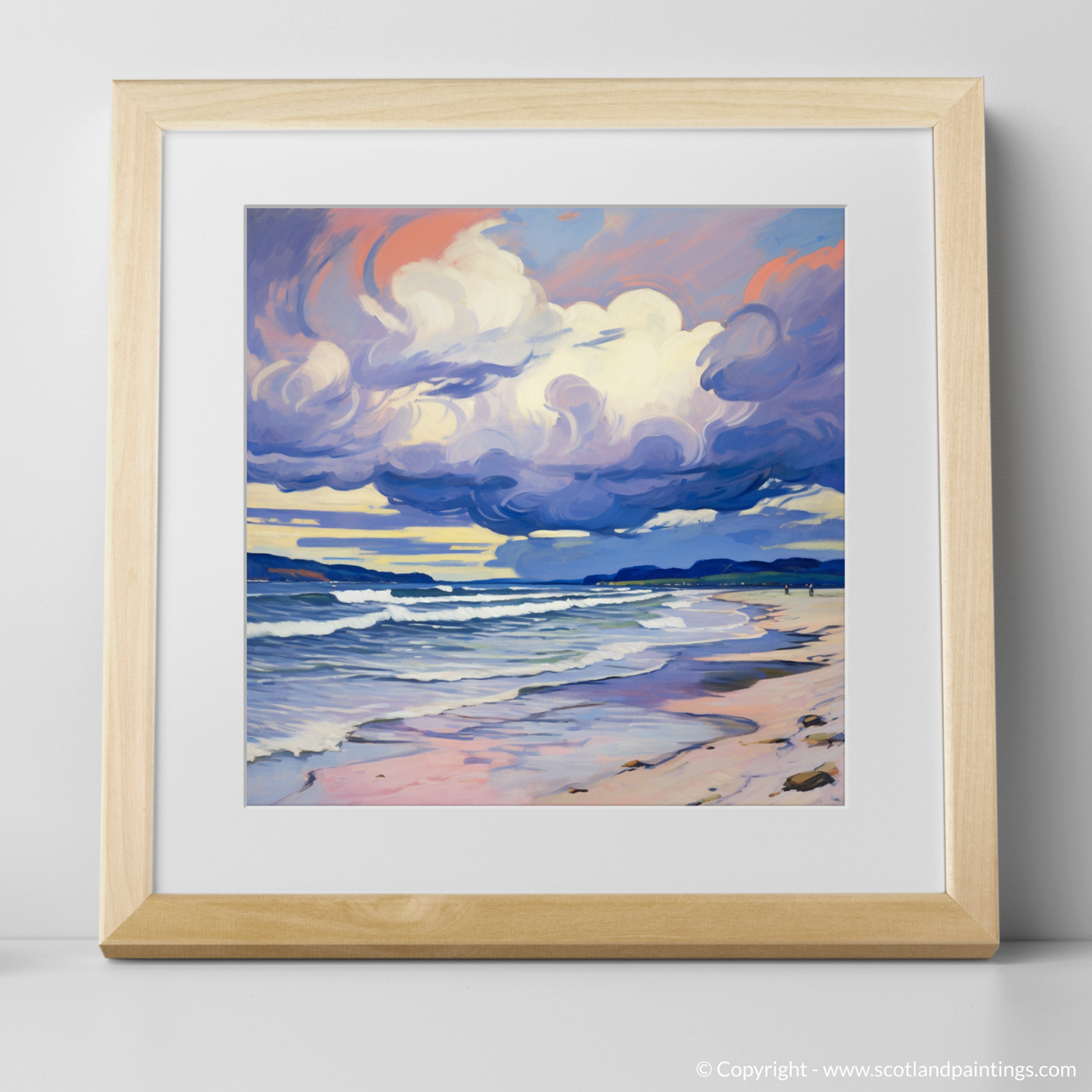 Storm's Embrace: A Fauvist Interpretation of Nairn Beach