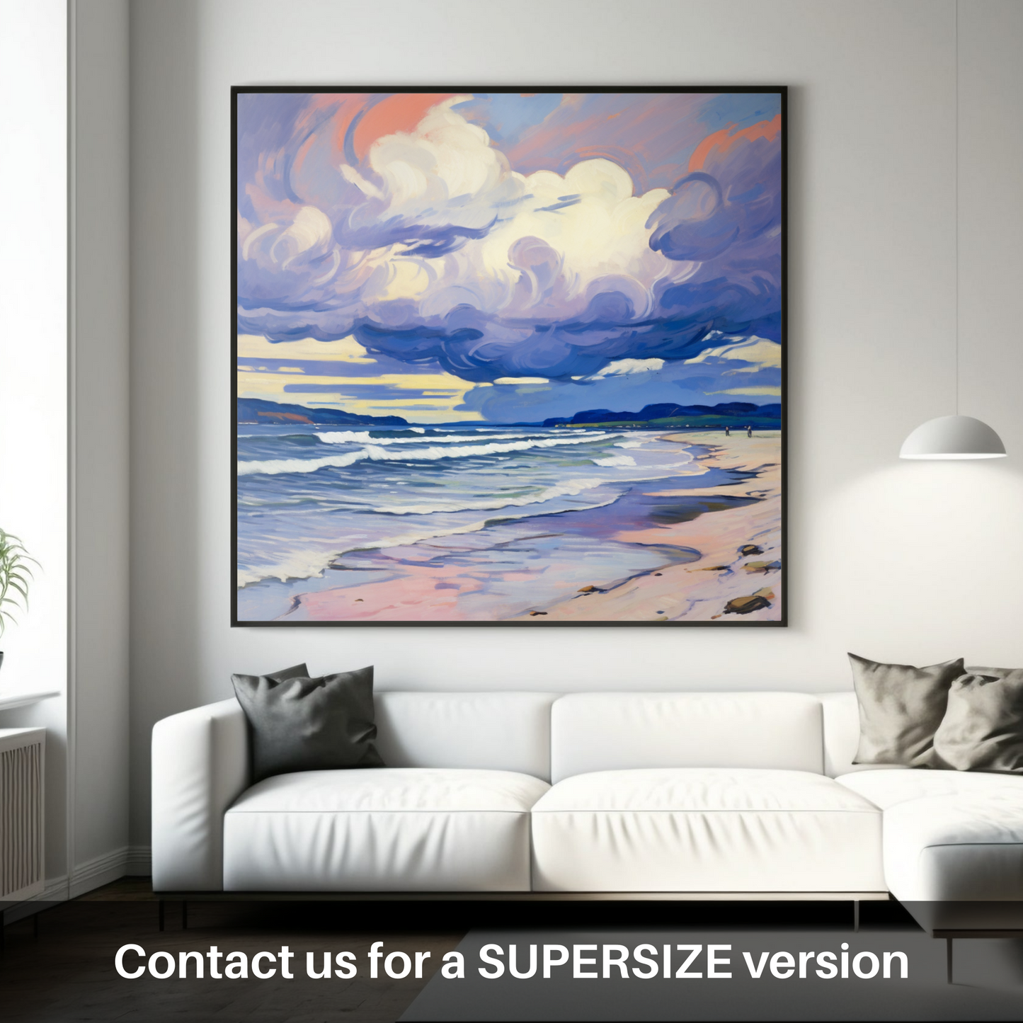 Storm's Embrace: A Fauvist Interpretation of Nairn Beach