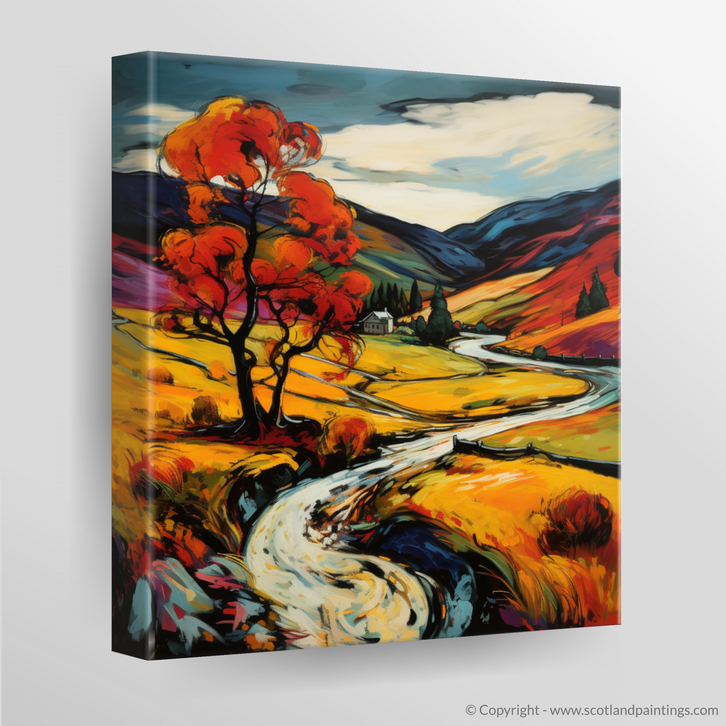 Autumn Blaze at Glen Feshie: A Fauvist Ode to the Highlands