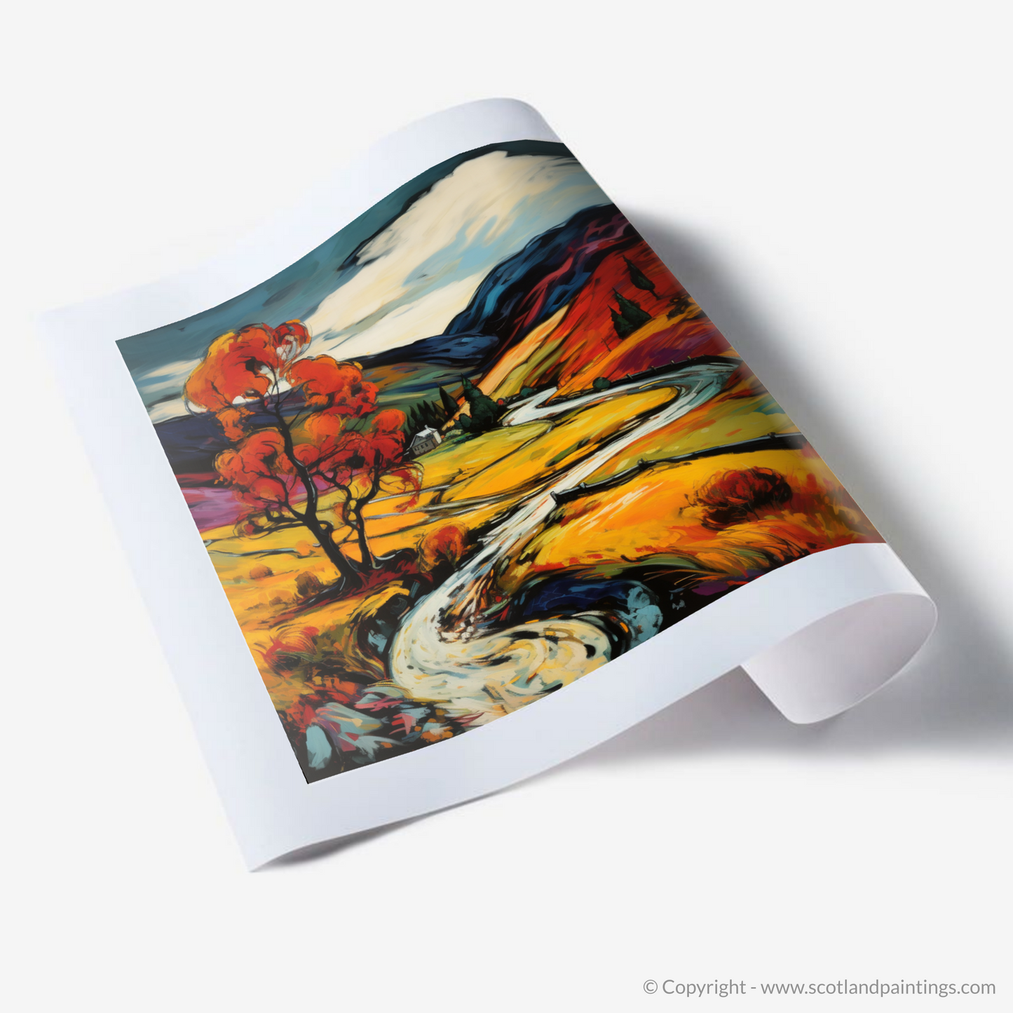 Autumn Blaze at Glen Feshie: A Fauvist Ode to the Highlands