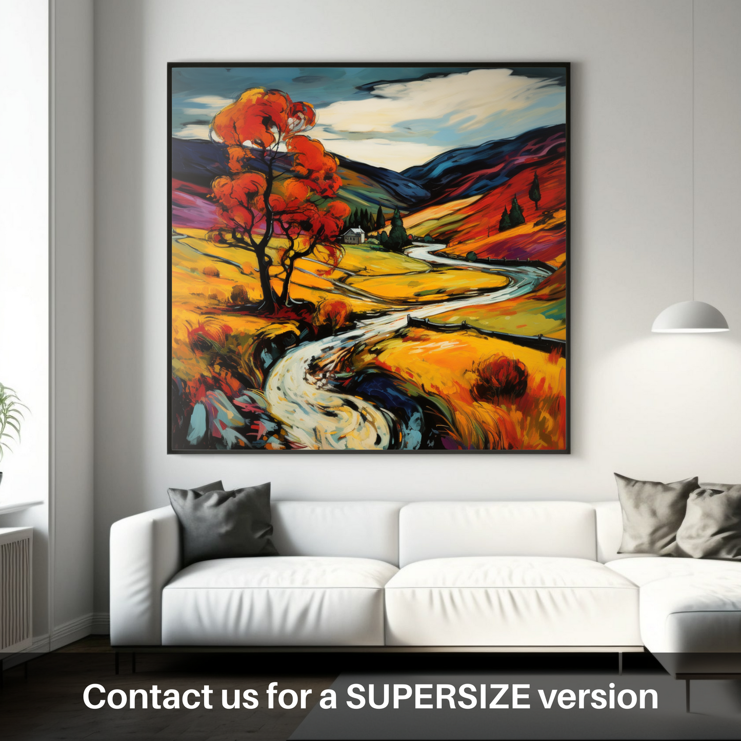 Autumn Blaze at Glen Feshie: A Fauvist Ode to the Highlands