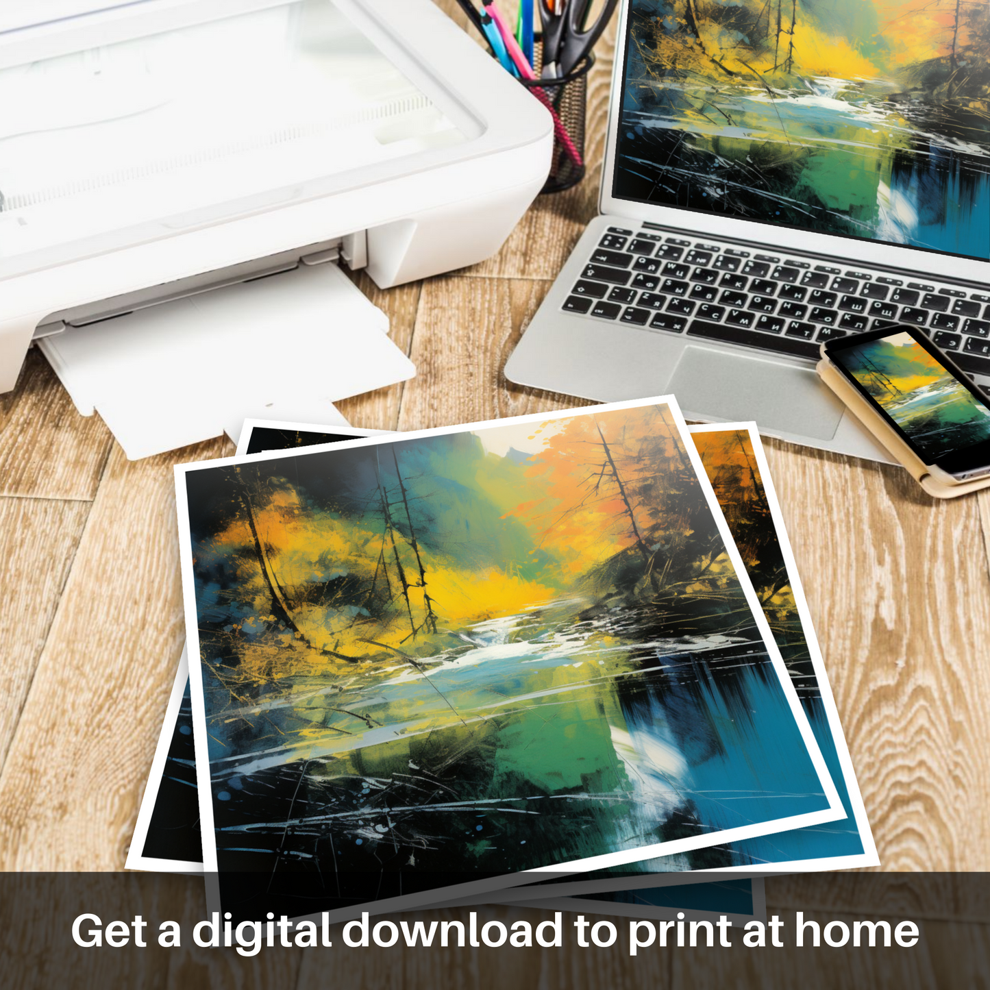 River Lyon in Vivid Abstraction