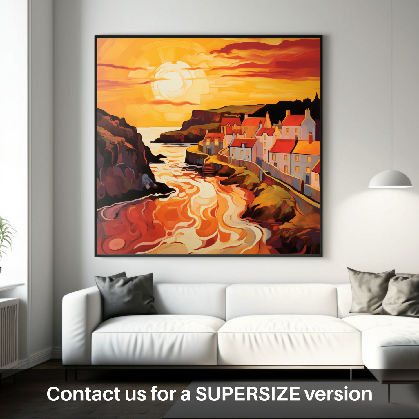 Portsoy Harbour at Golden Hour: An Abstract Symphony of Light and Colour