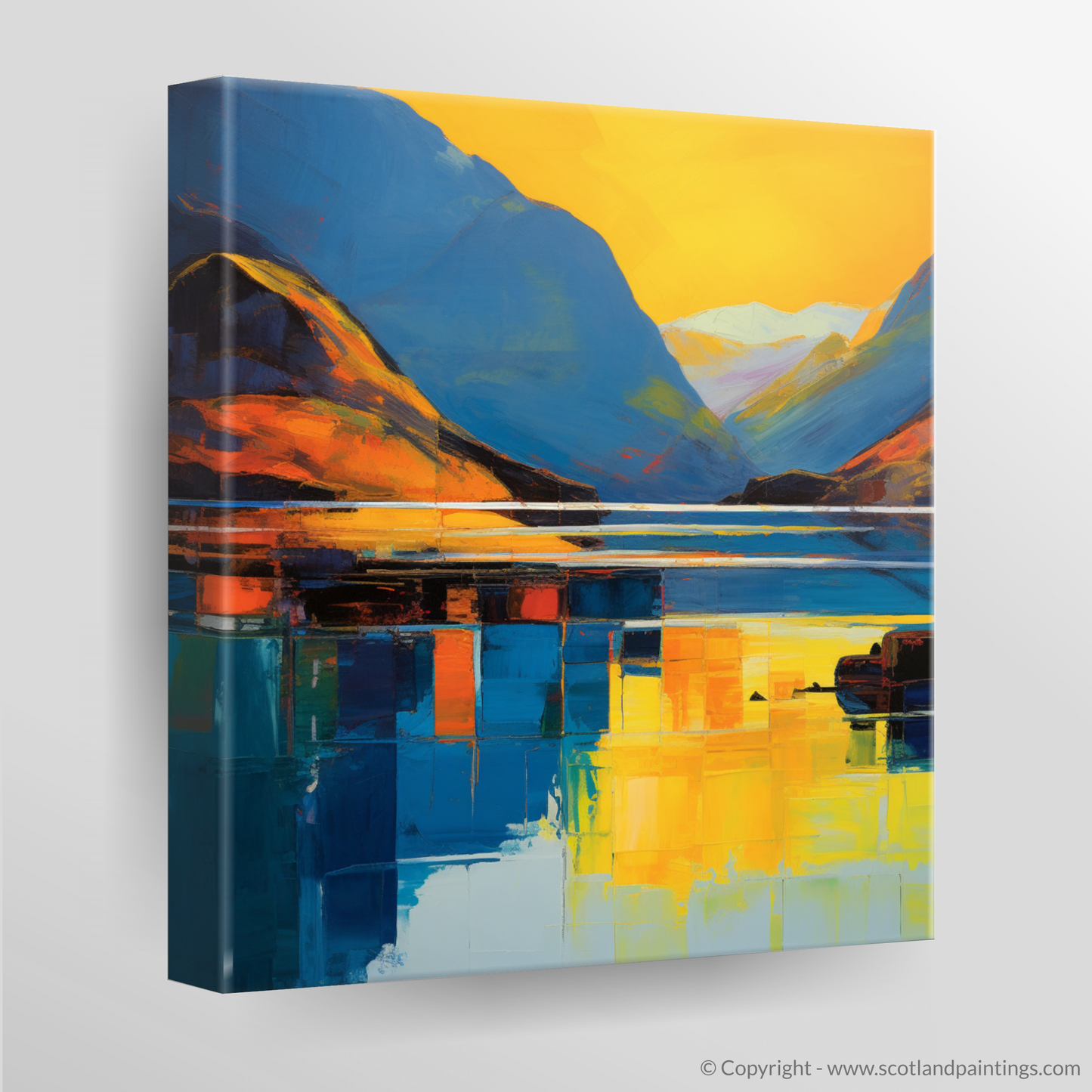 Golden Hour at Loch Coruisk: A Color Field Symphony