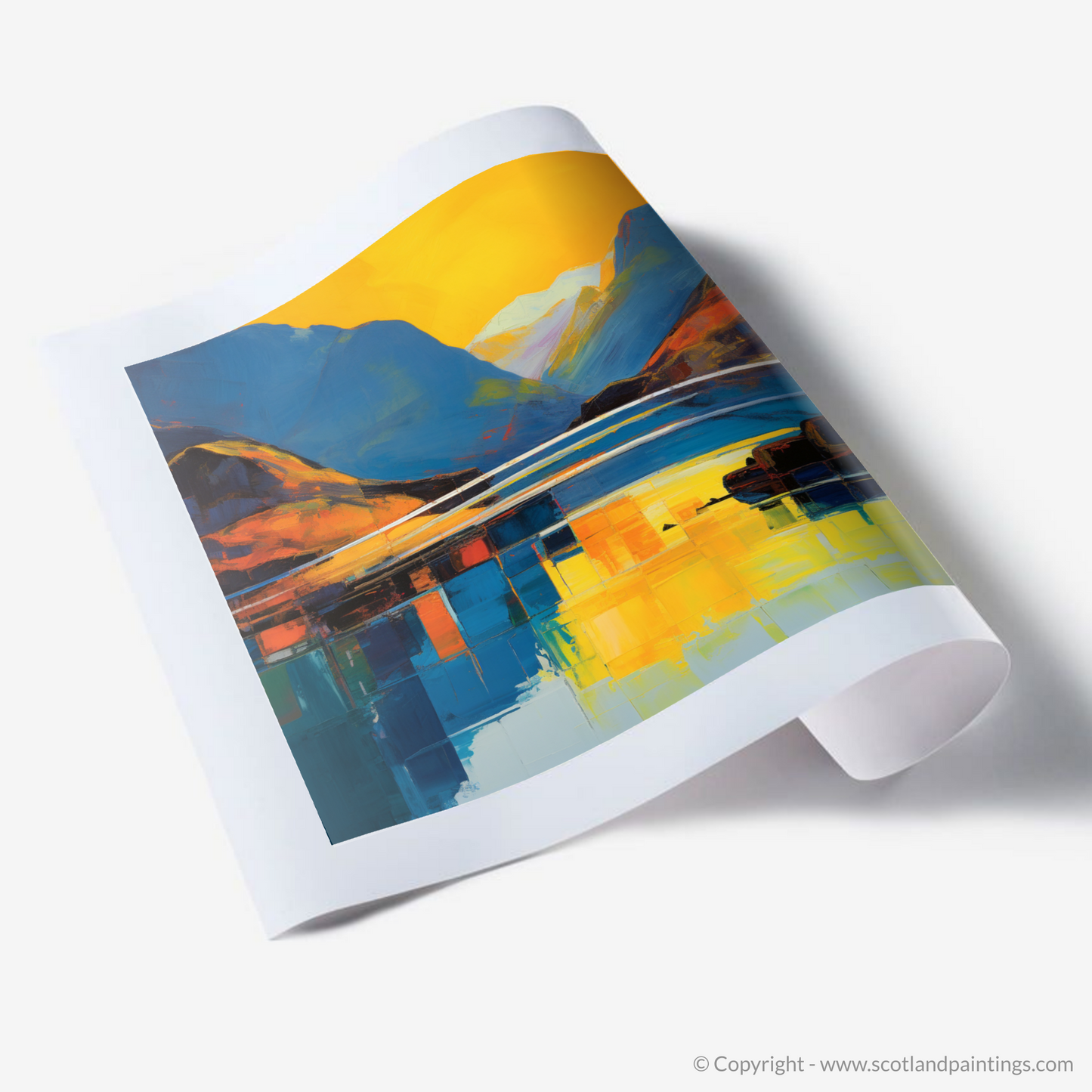 Golden Hour at Loch Coruisk: A Color Field Symphony