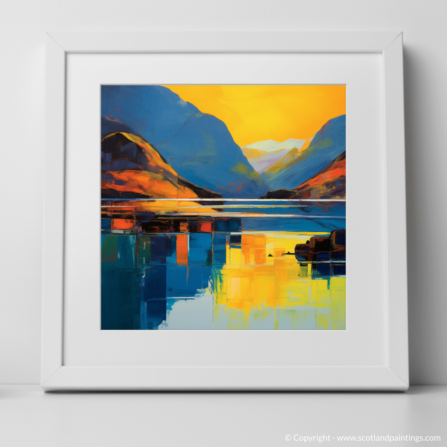 Golden Hour at Loch Coruisk: A Color Field Symphony