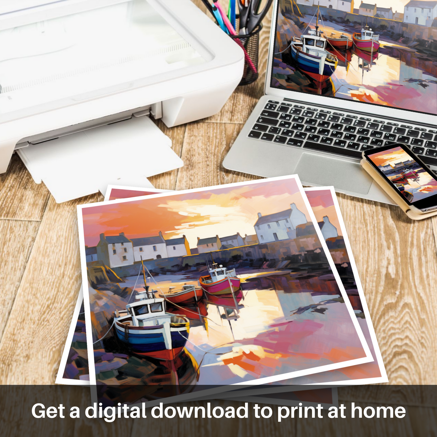 Portsoy Harbour Sunset Serenade