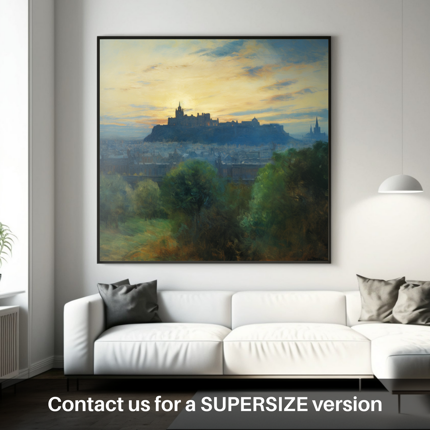 Edinburgh's Twilight Serenade: An Impressionist Tribute