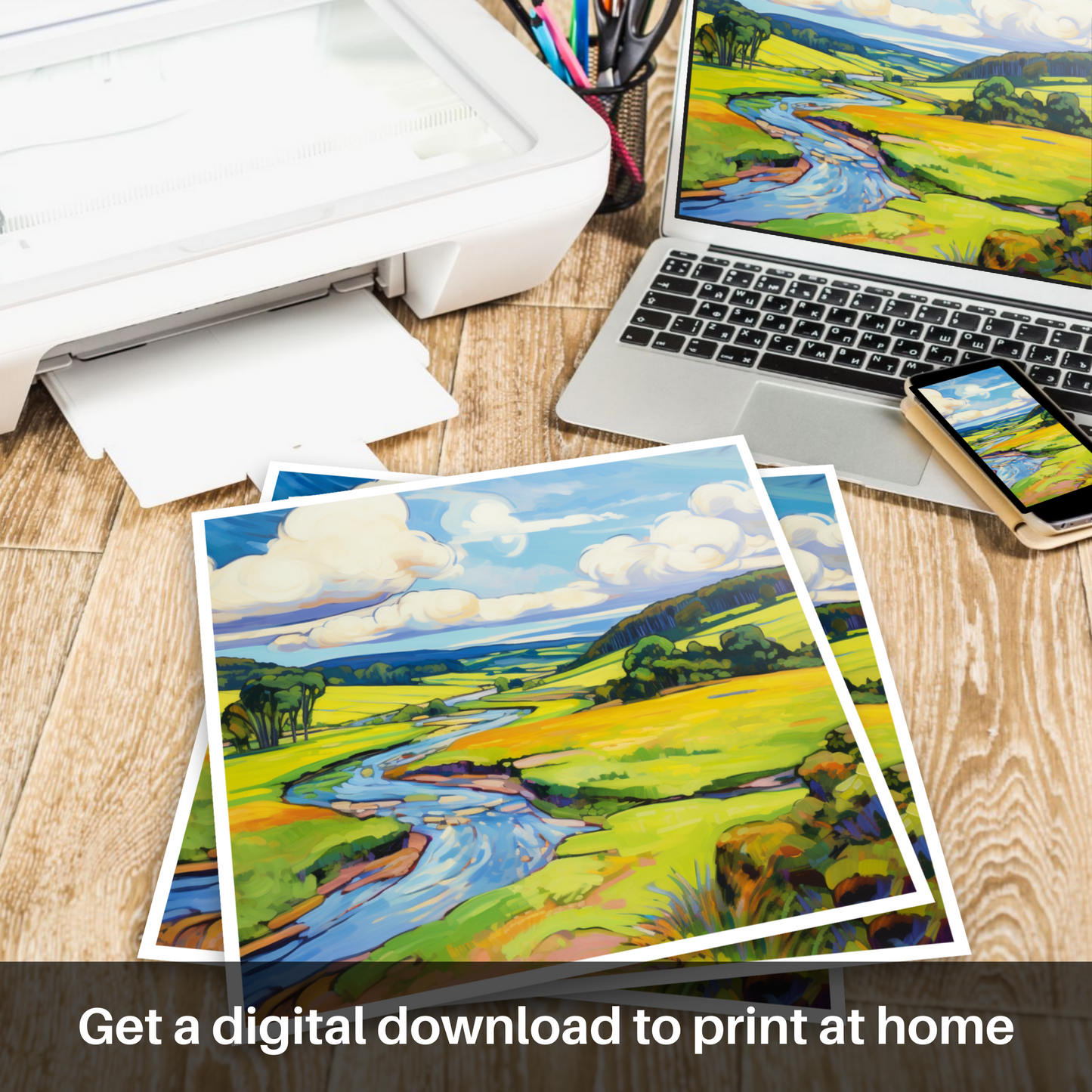 River Tweed Reverie: A Fauvist Vision of Scottish Wilderness