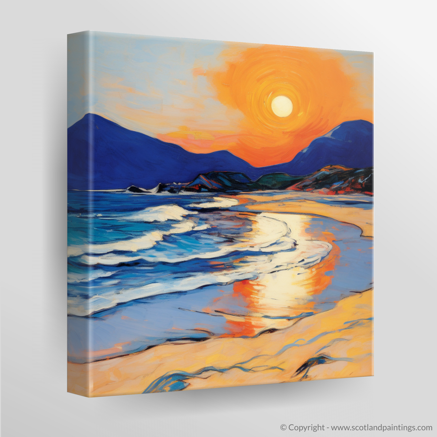 Scarista Beach at Dusk: A Fauvist Embrace