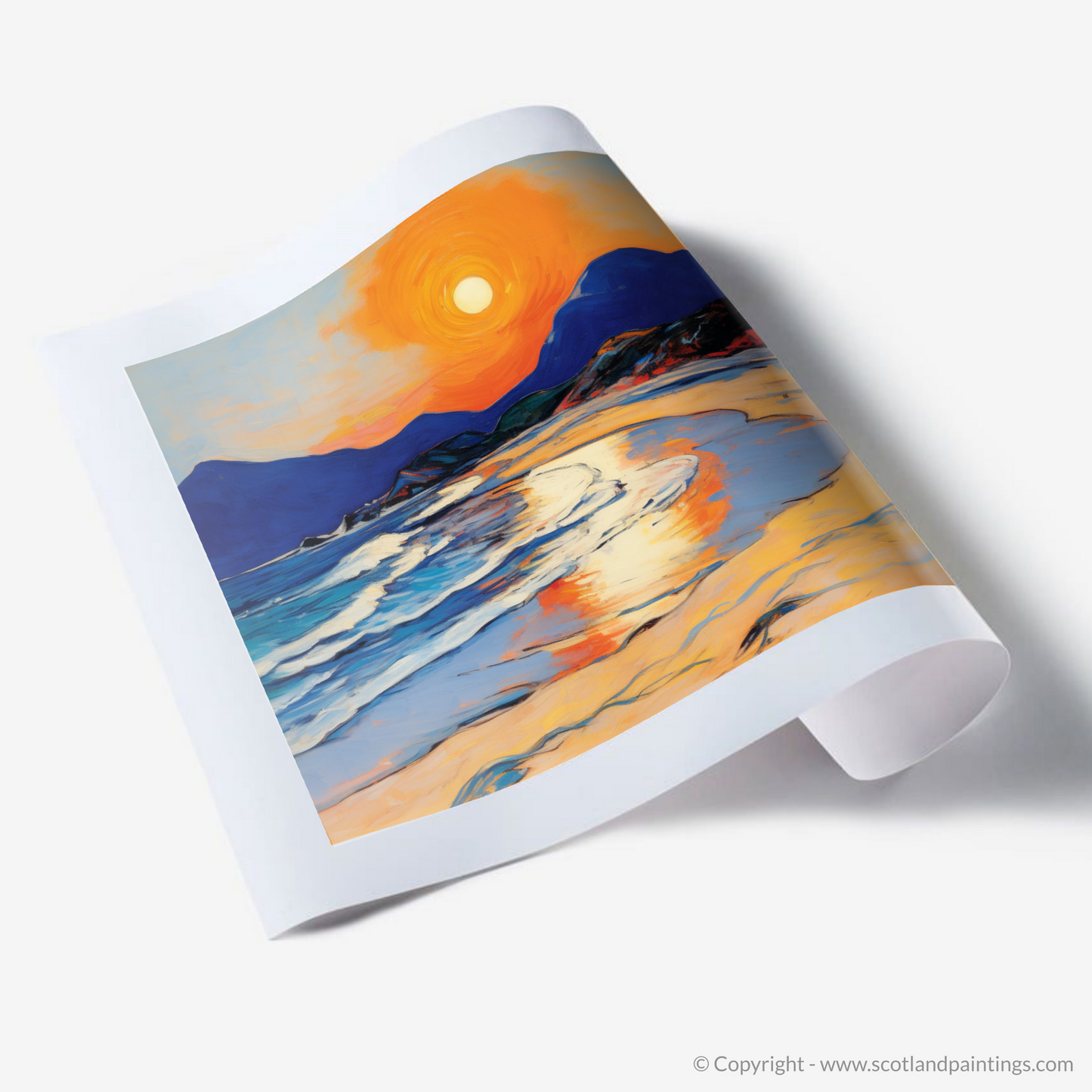 Scarista Beach at Dusk: A Fauvist Embrace