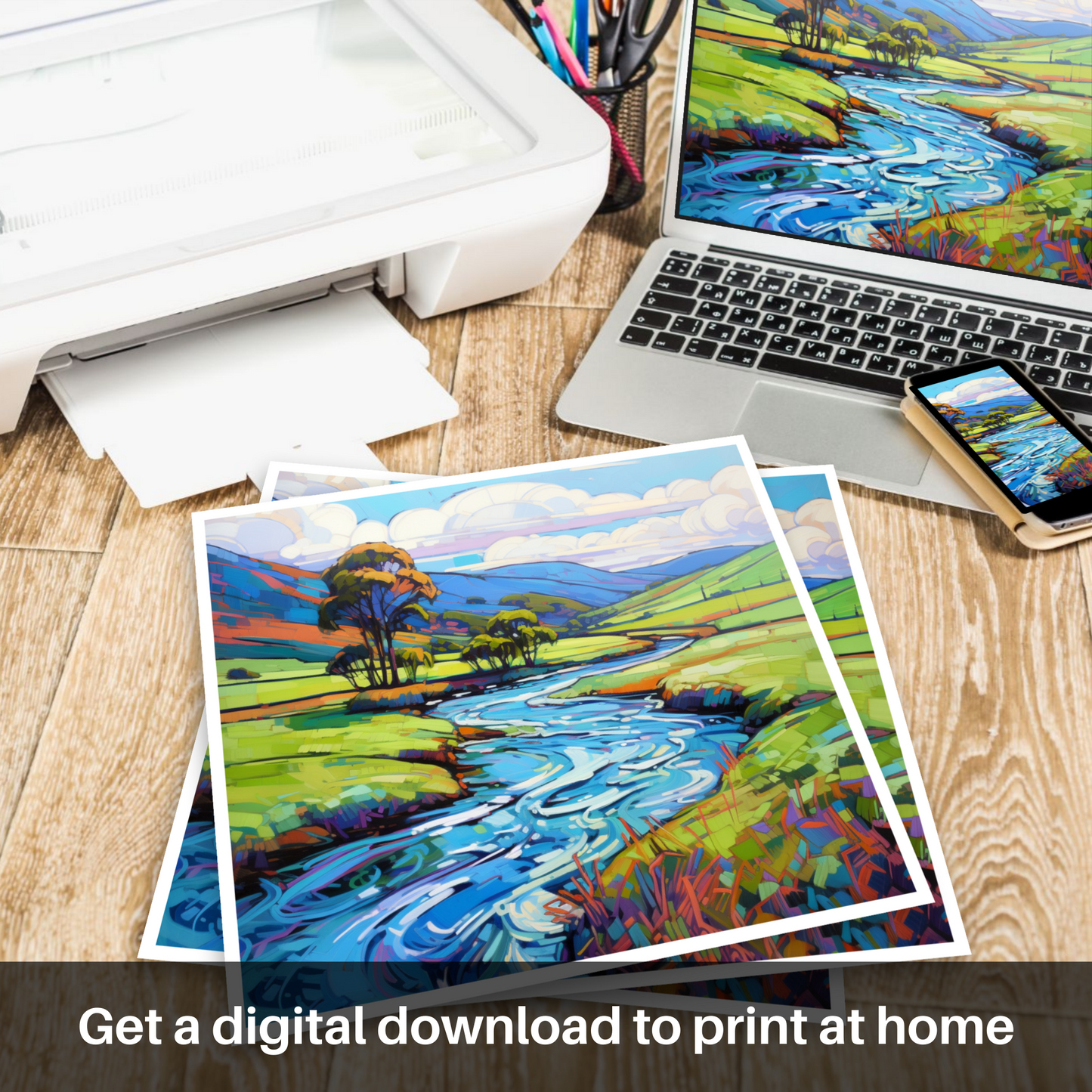 Serene Meanderings of River Esk through Angus's Enchantment