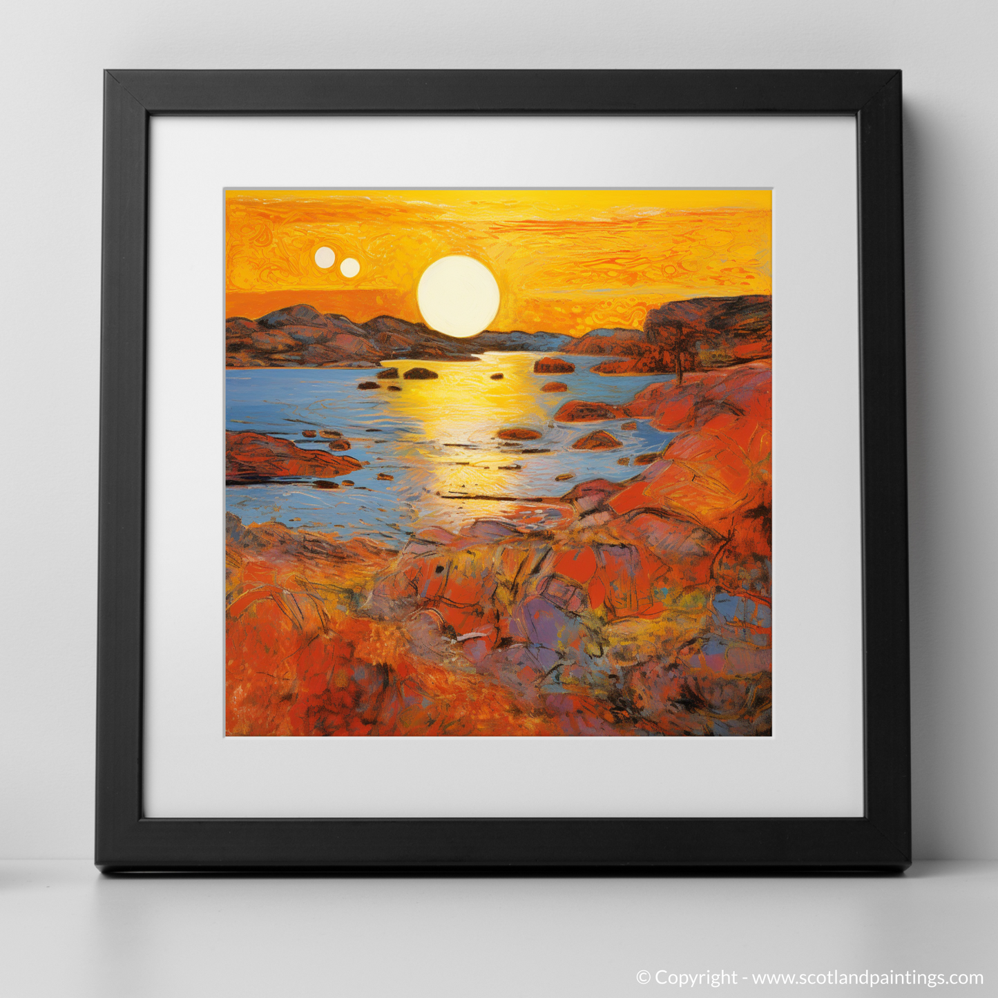 Golden Hour at Achmelvich Bay: An Abstract Expressionist Journey