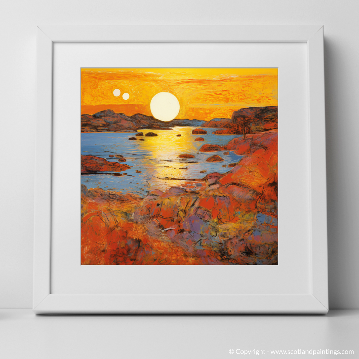Golden Hour at Achmelvich Bay: An Abstract Expressionist Journey