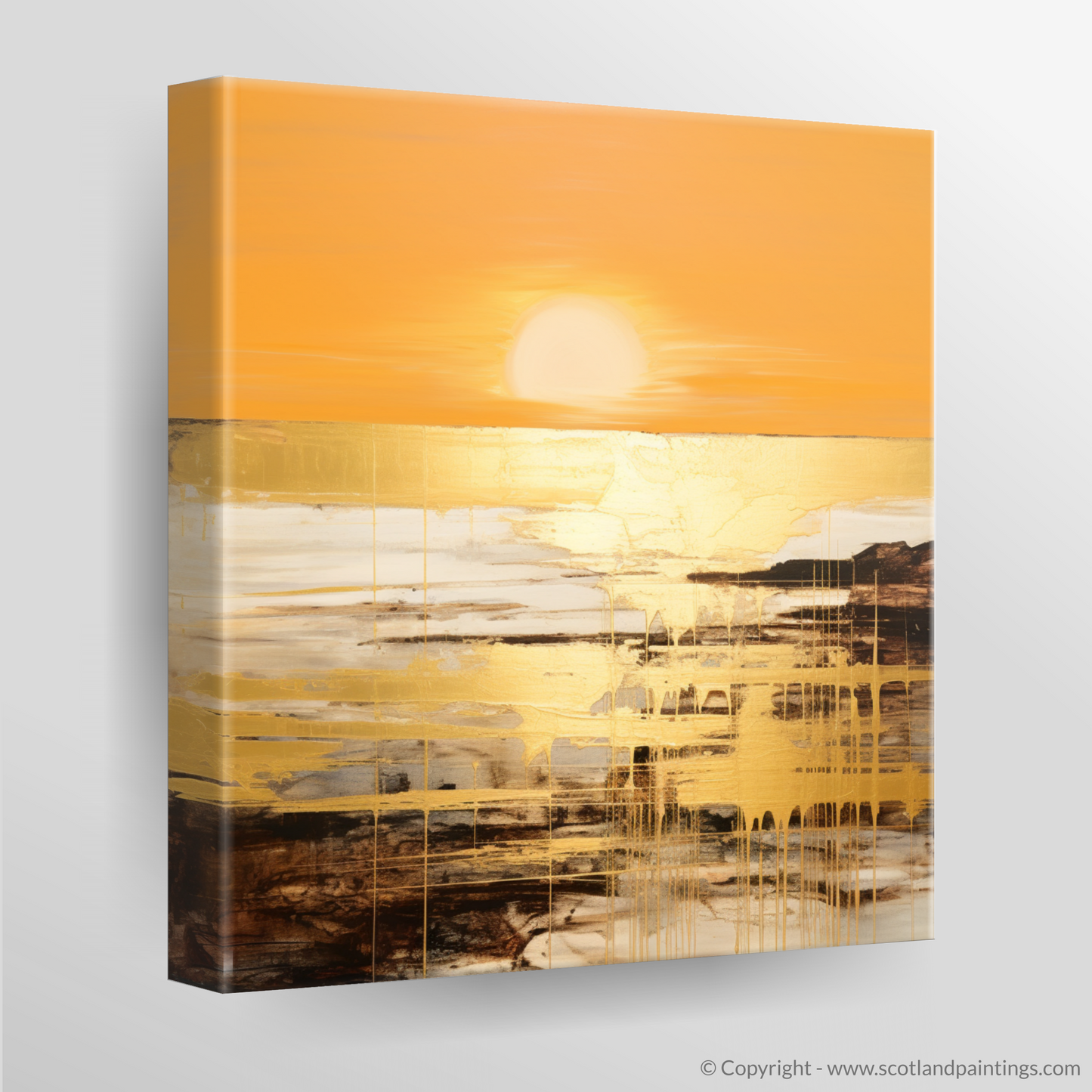 Golden Hour Reverie: Abstract Ode to Coldingham Bay