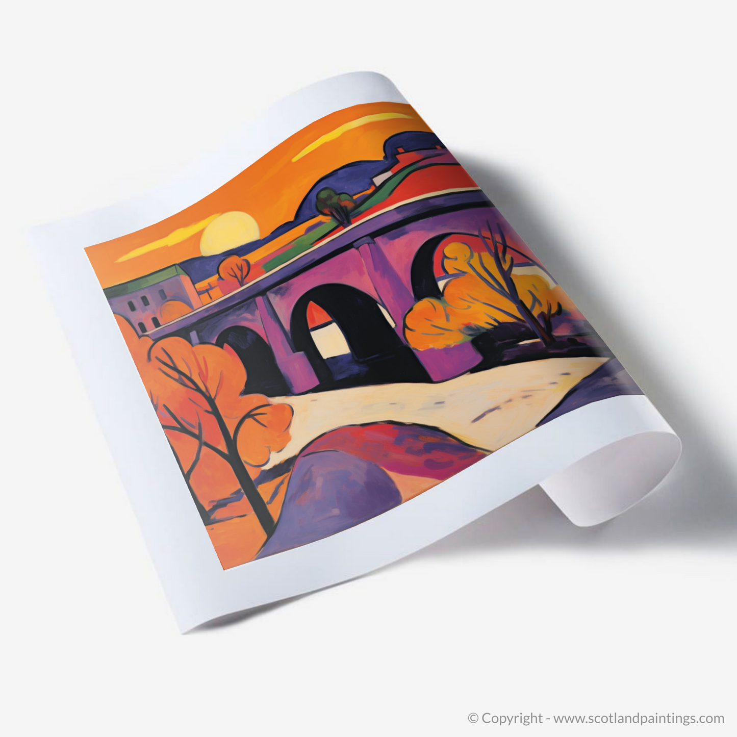 Fauvist Sunset Over Old Brig O'Dee