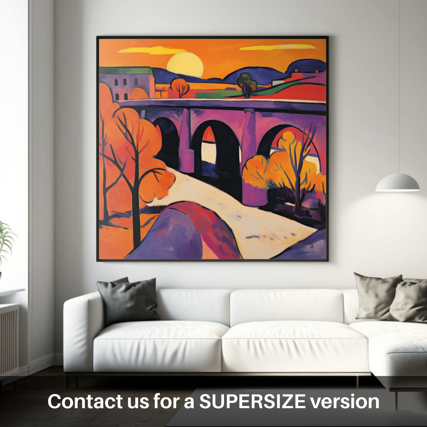 Fauvist Sunset Over Old Brig O'Dee