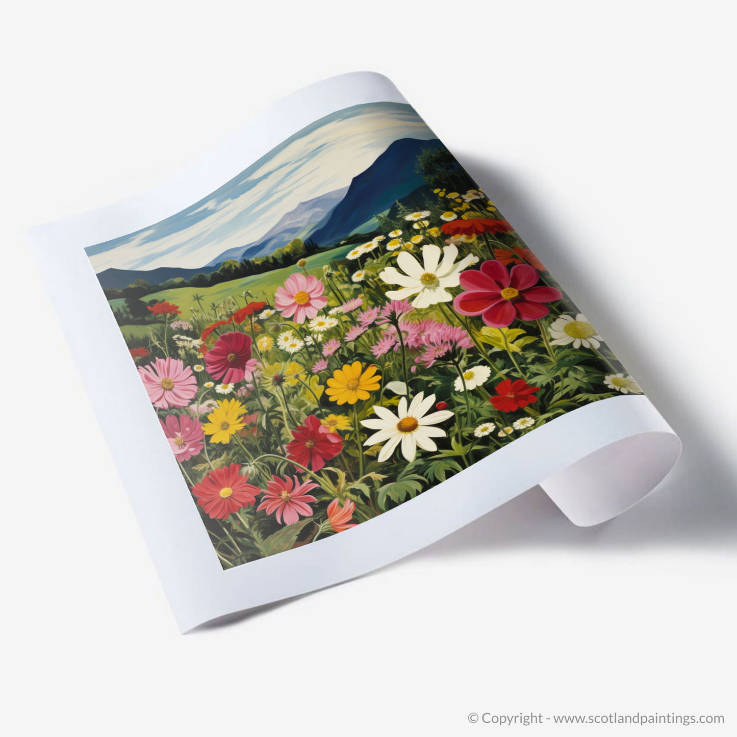 Dancing Wildflowers of The Trossachs - A Surrealist Celebration