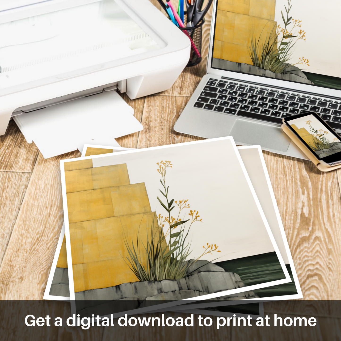 Golden Samphire Serenity on Berwick Cliffs