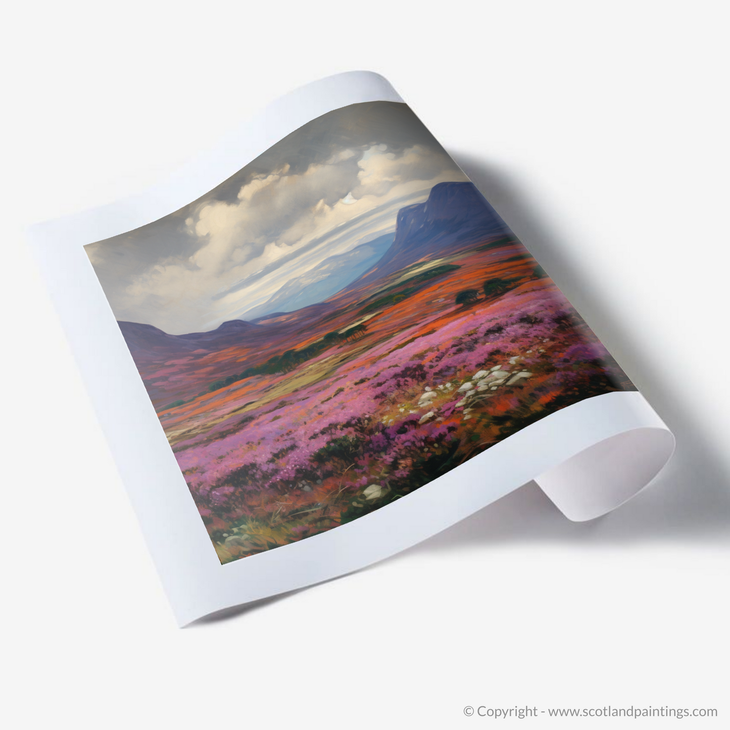 Heather on the Moorlands: An Art Nouveau Tribute to Braemar's Wild Beauty