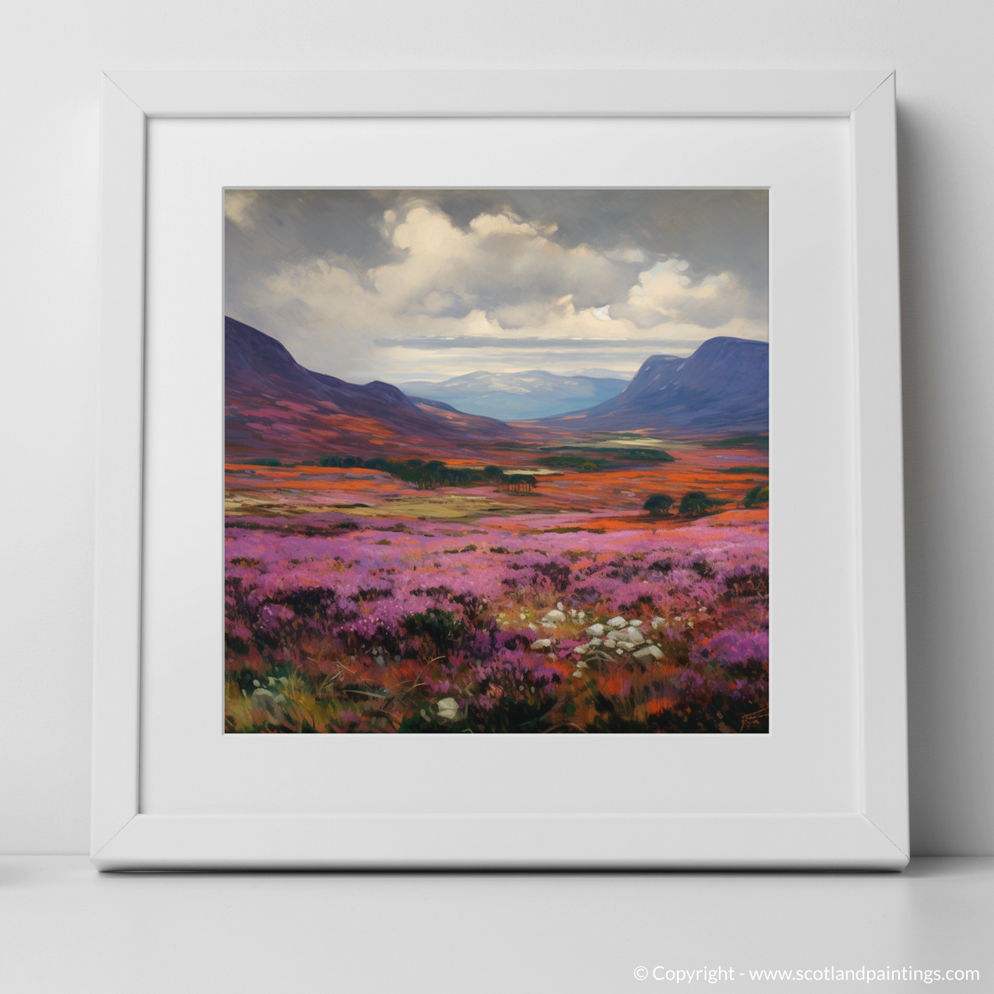 Heather on the Moorlands: An Art Nouveau Tribute to Braemar's Wild Beauty