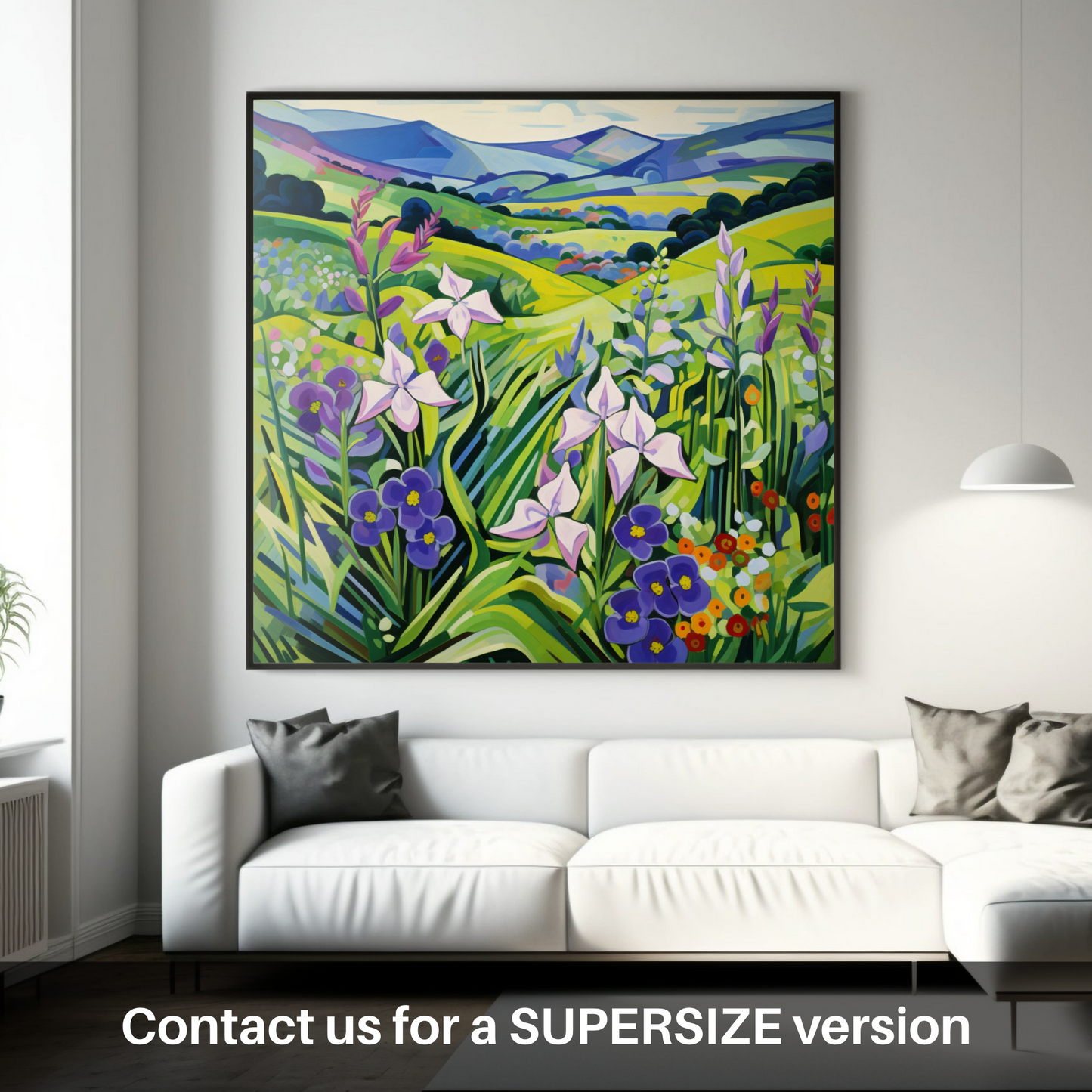 Speyside Symphony: A Cubist Ode to Scottish Wildflowers