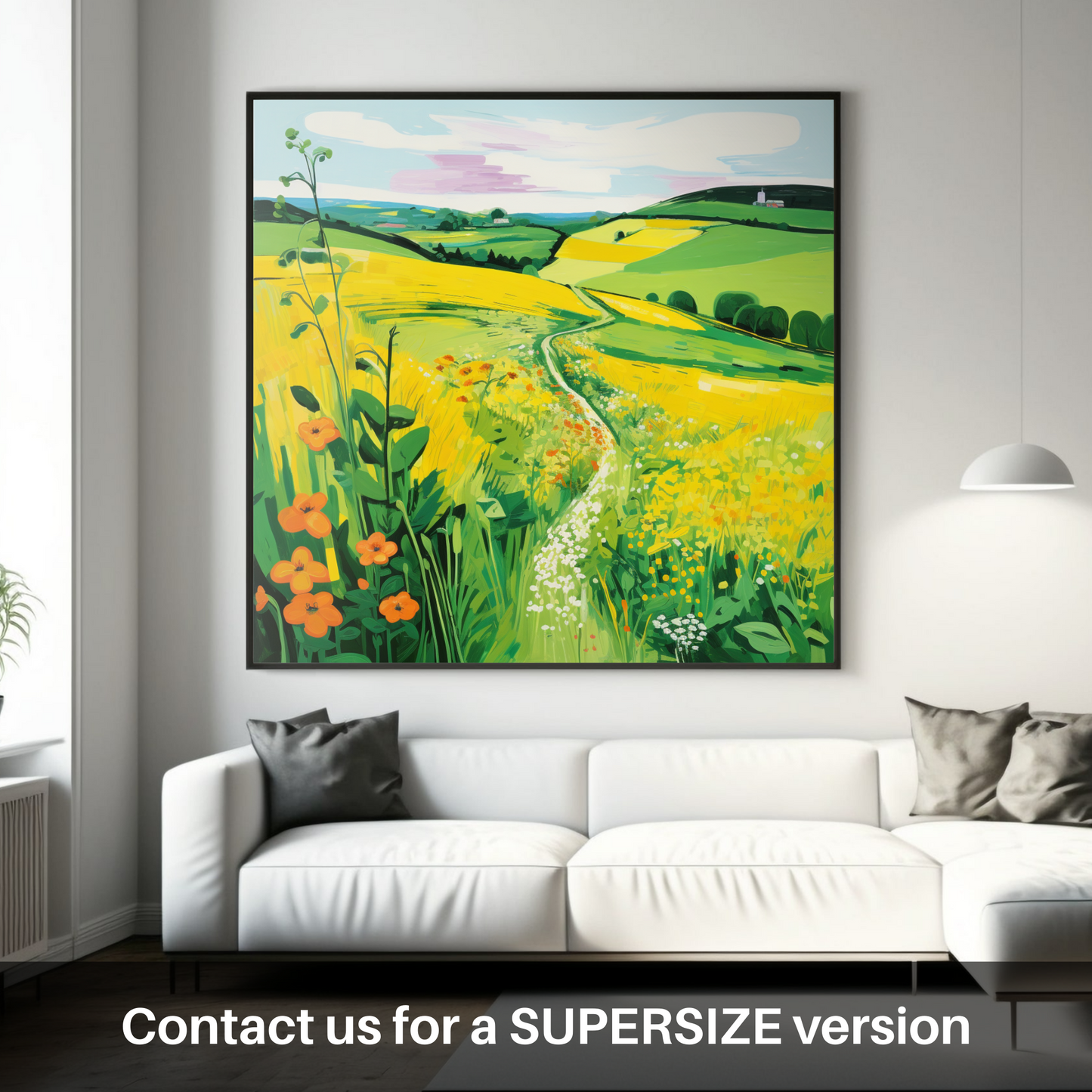 Vibrant Speyside Meadow: A Pop Art Tribute to Scottish Flora