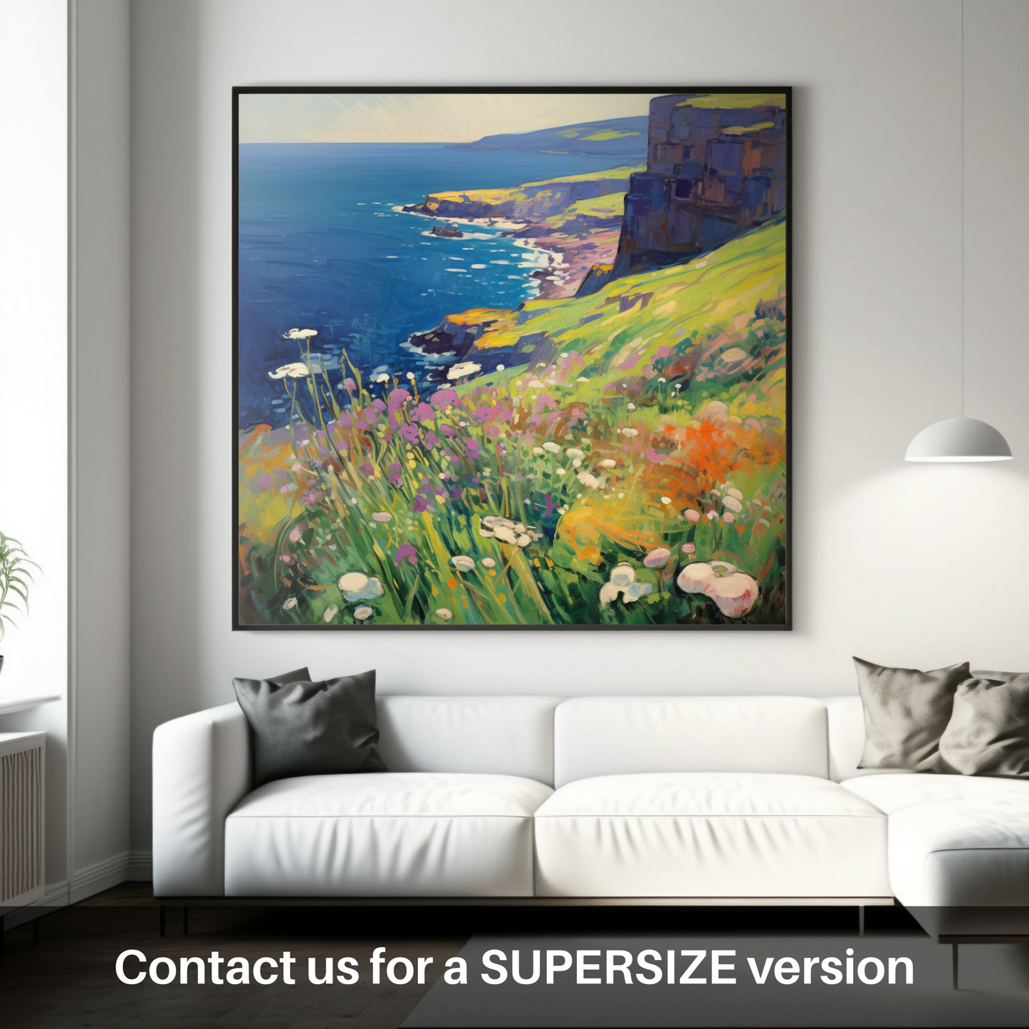 Vibrant Cliffs of Mull: A Fauvist Ode to Scottish Flora