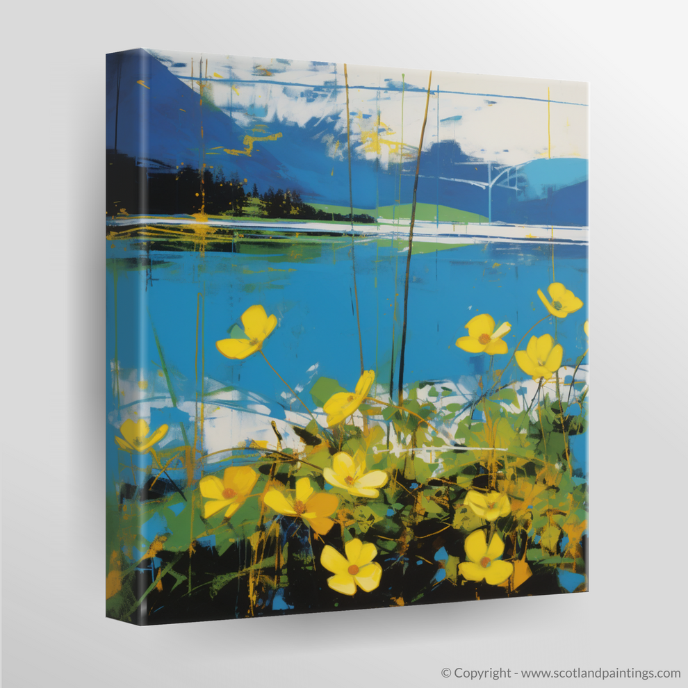 Scottish Spring: Lesser Celandine at Loch Tay – Scotland Paintings and ...