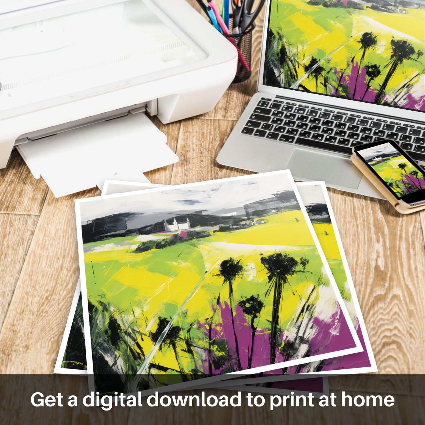 Thistle and Castle Fields: An Abstract Scottish Essence