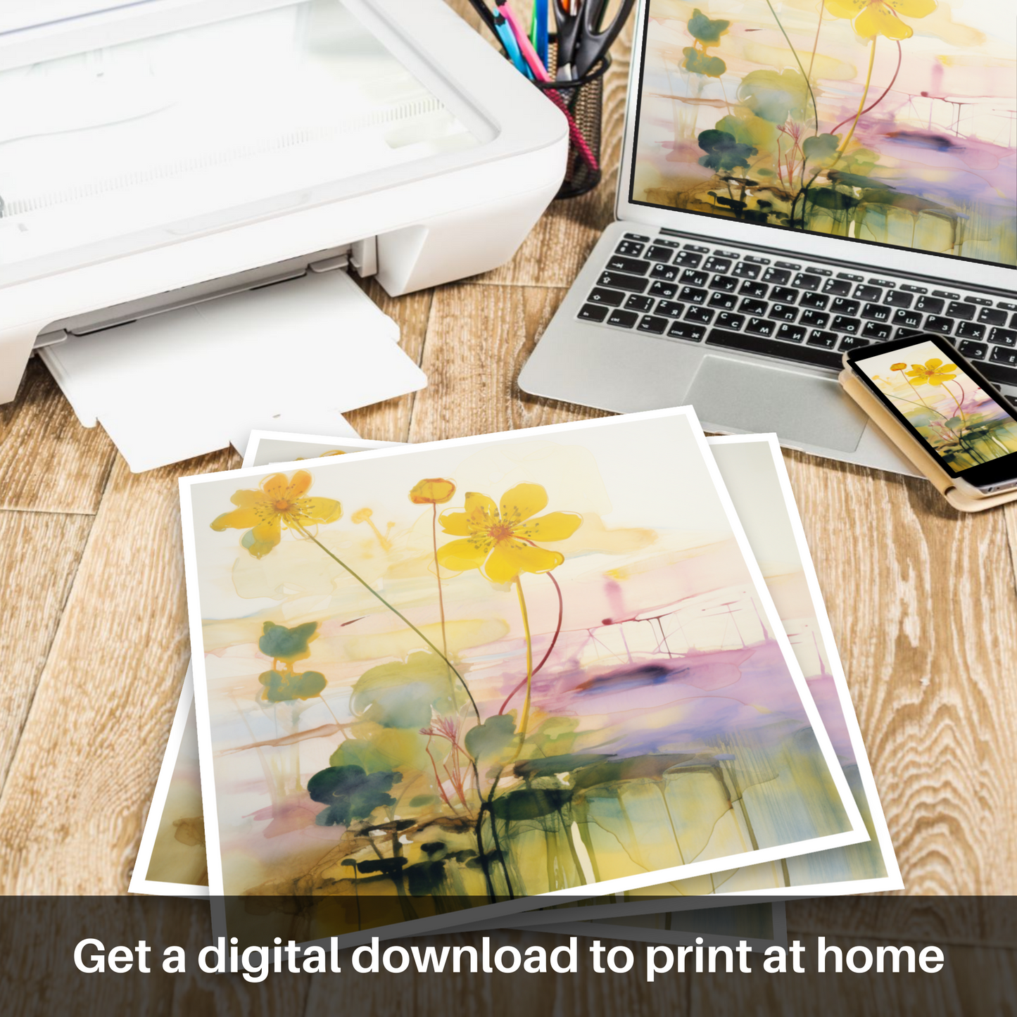 Scottish Wetland Dreams: An Abstract Ode to Caithness Flora